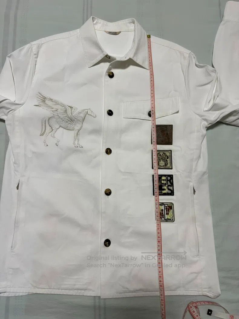 Hermes Hermes Embroidered Denim Jacket, Flying Spur Embroidery, B Size US M / EU 48-50 / 2 - 5 Thumbnail