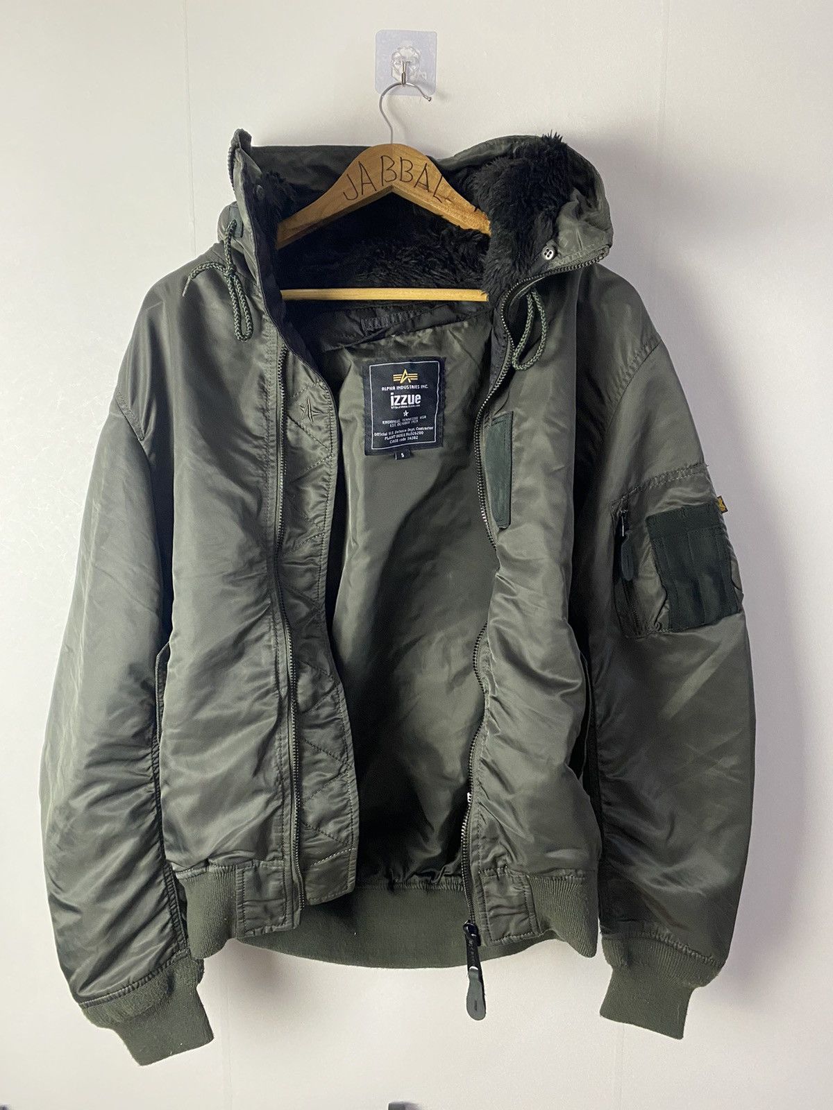 image of Alpha Industries X Izzue Bomber Jacket in Green, Men's (Size Small)