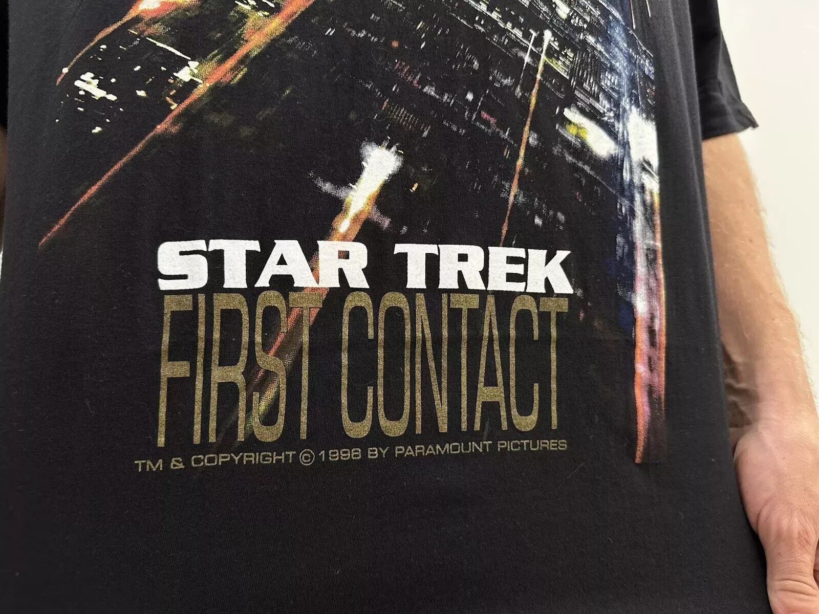 Vintage Vintage 1996 Star Trek First Contact t-shirt Tv Film Promo Size US XL / EU 56 / 4 - 4 Thumbnail