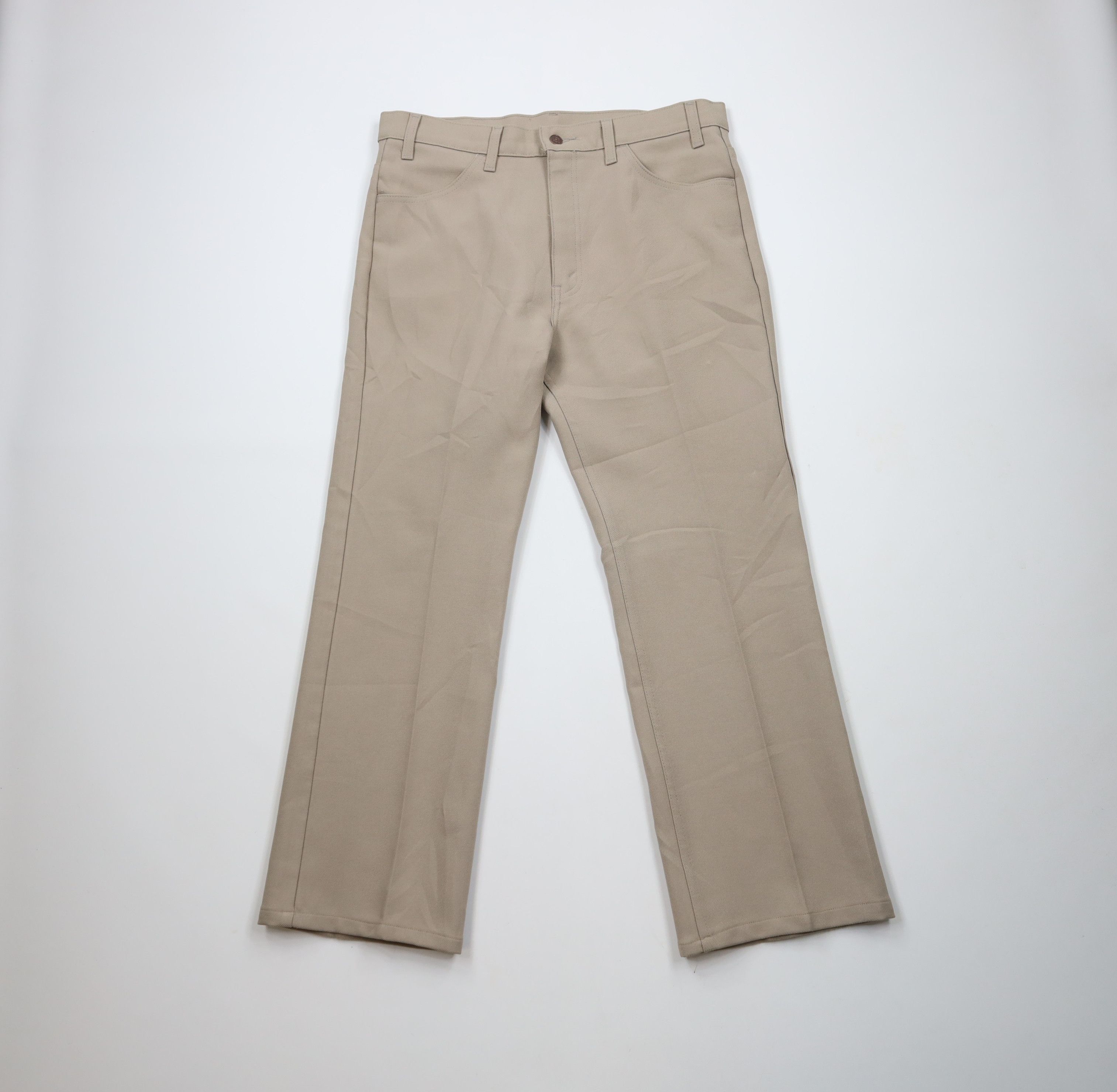Levi's × Vintage Vintage 90s Levis Flared Wide Leg Chino Pants Trousers Beige Size US 34 / EU 50 - 1 Thumbnail