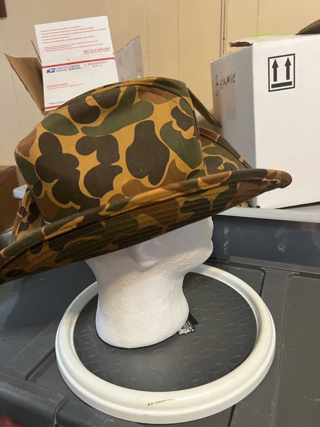 The Unbranded Brand Men's Unbranded Camouflage Bucket Hat One Size Brown Green Size ONE SIZE - 4 Thumbnail