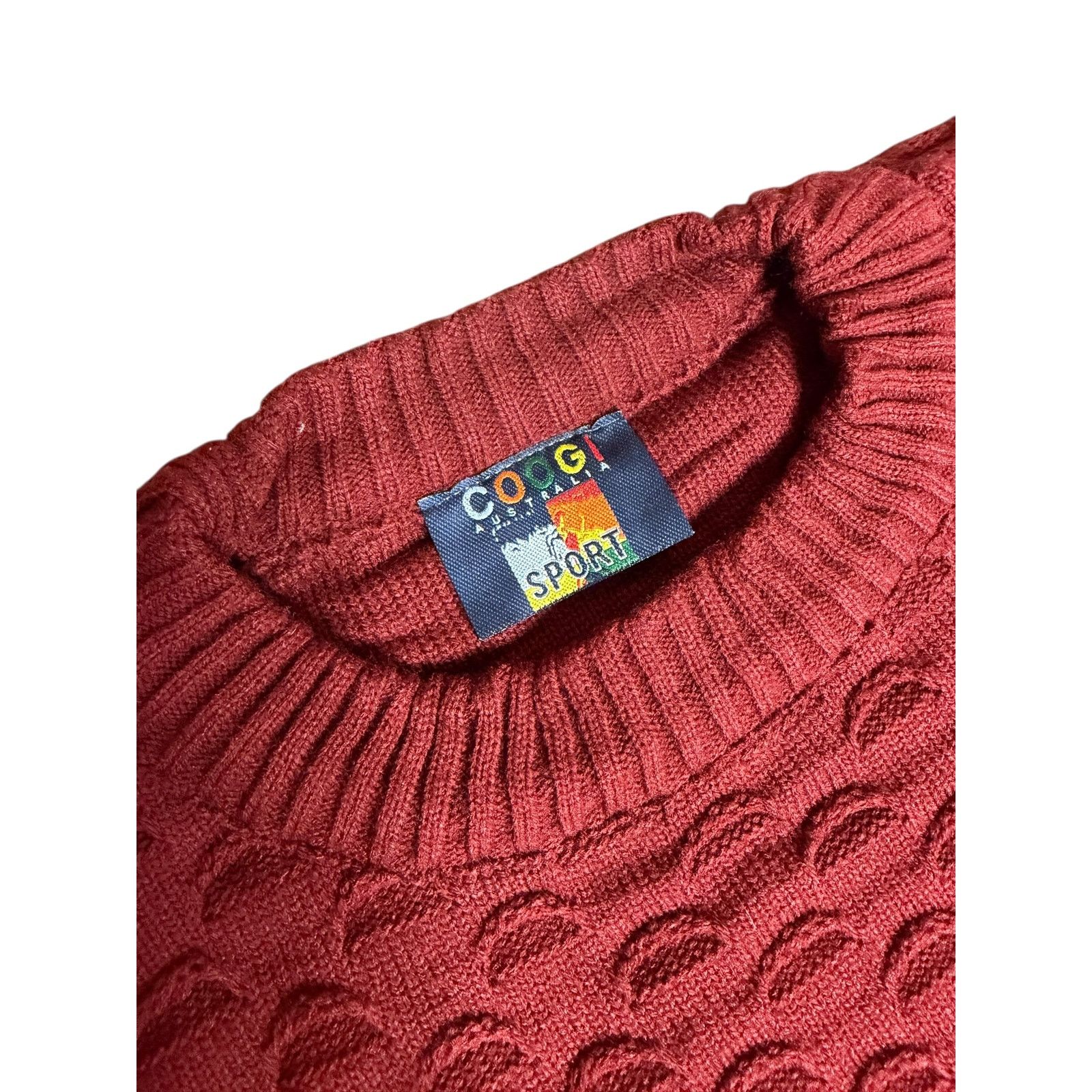 Coogi × Vintage Vintage 90s COOGI 3D Textured Knit Crewneck Sweater Size US XL / EU 56 / 4 - 4 Thumbnail