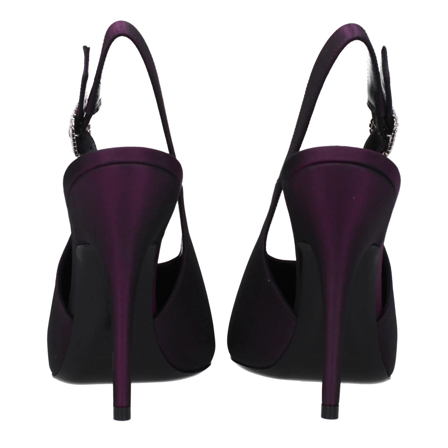 Saint Laurent Paris ob1o1e1124 Satin Sandals in Violet/Plum Size US 6 / IT 36 - 5 Thumbnail