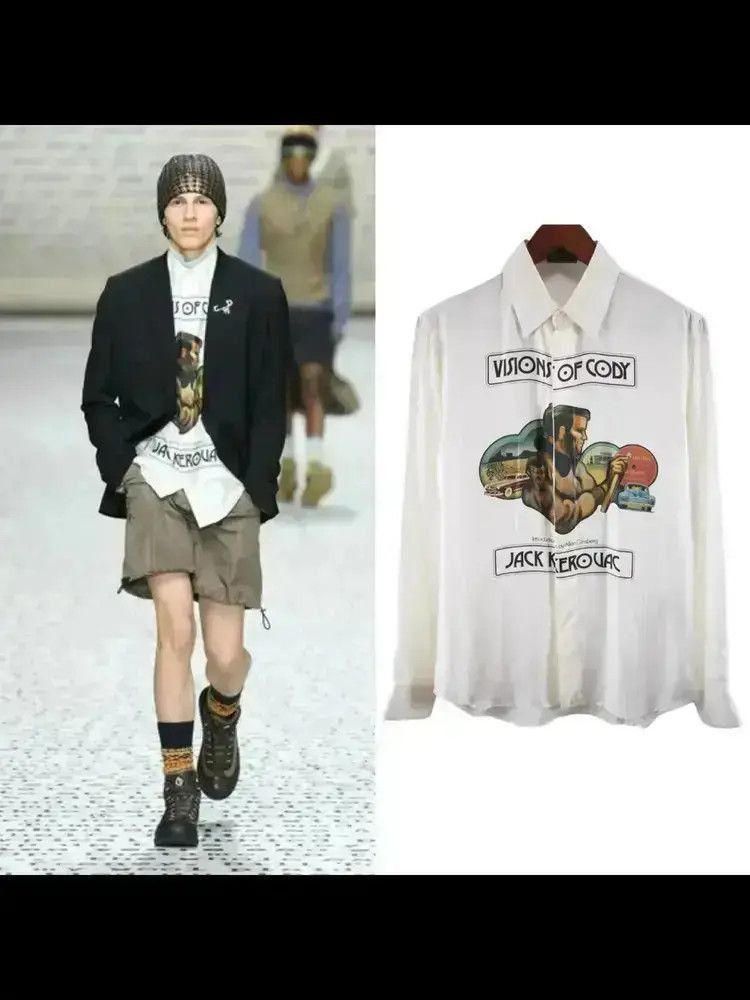 Dior Sz 38 Dior x Jack Kerouac Silk Shirt-2507 Size US S / EU 44-46 / 1 - 5 Thumbnail