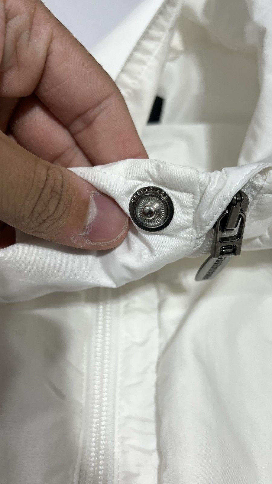 Balenciaga Balenciaga White Track Jacket Side Logo Size US L / EU 52-54 / 3 - 8 Thumbnail