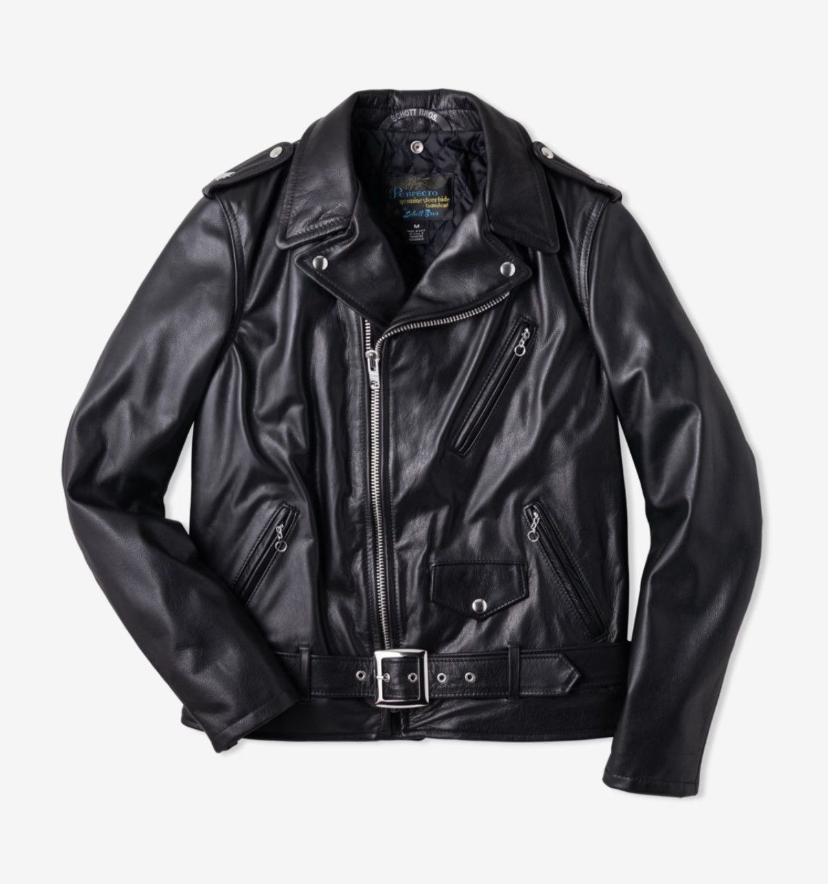 Schott Waxy Natural Cowhide 50's Perfecto Motorcycle Leather Jacket Size US S / EU 44-46 / 1 - 6 Thumbnail