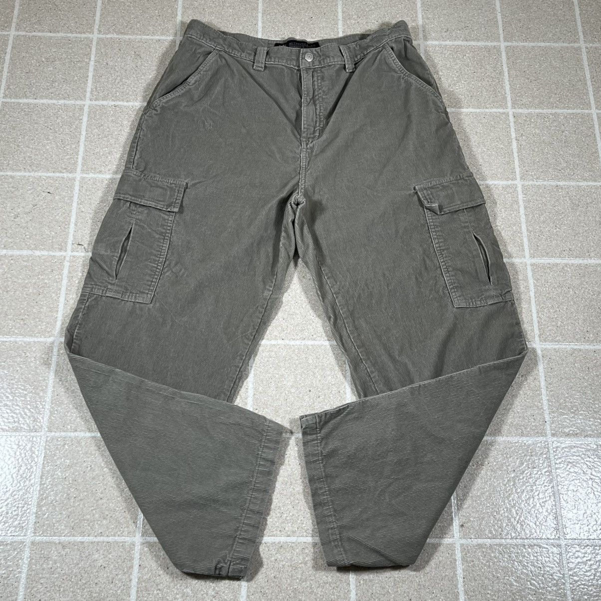 Faded Glory VintageY2K Corduroy Cargo Pants Grey Baggy Loose Relaxed Size US 36 / EU 52 - 1 Thumbnail