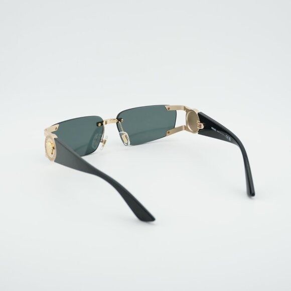 Versace Versace VE2291 100287 Sunglasses Gold/Black Rectangle Frame Size ONE SIZE - 4 Thumbnail