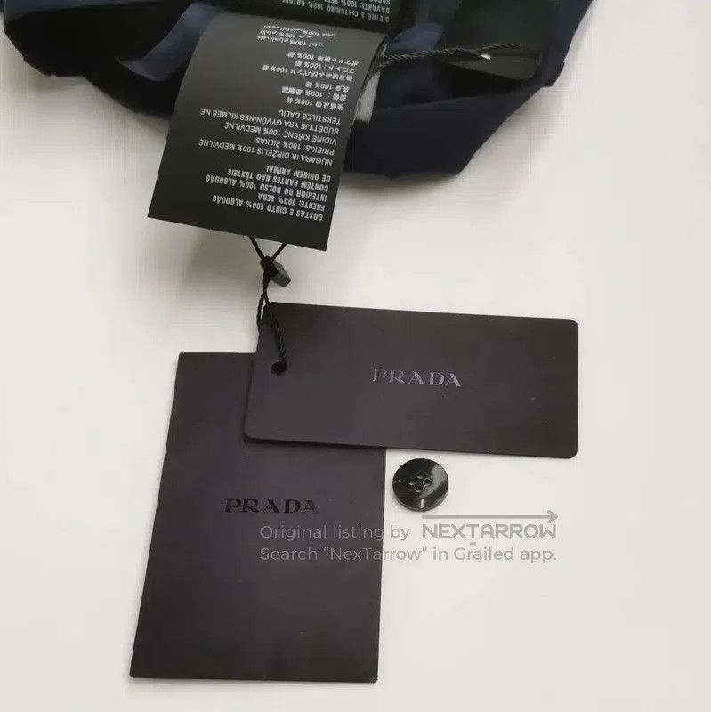Prada Prada Black Cotton Embroidered Logo Men's Shorts. Size US 30 / EU 46 - 3 Thumbnail