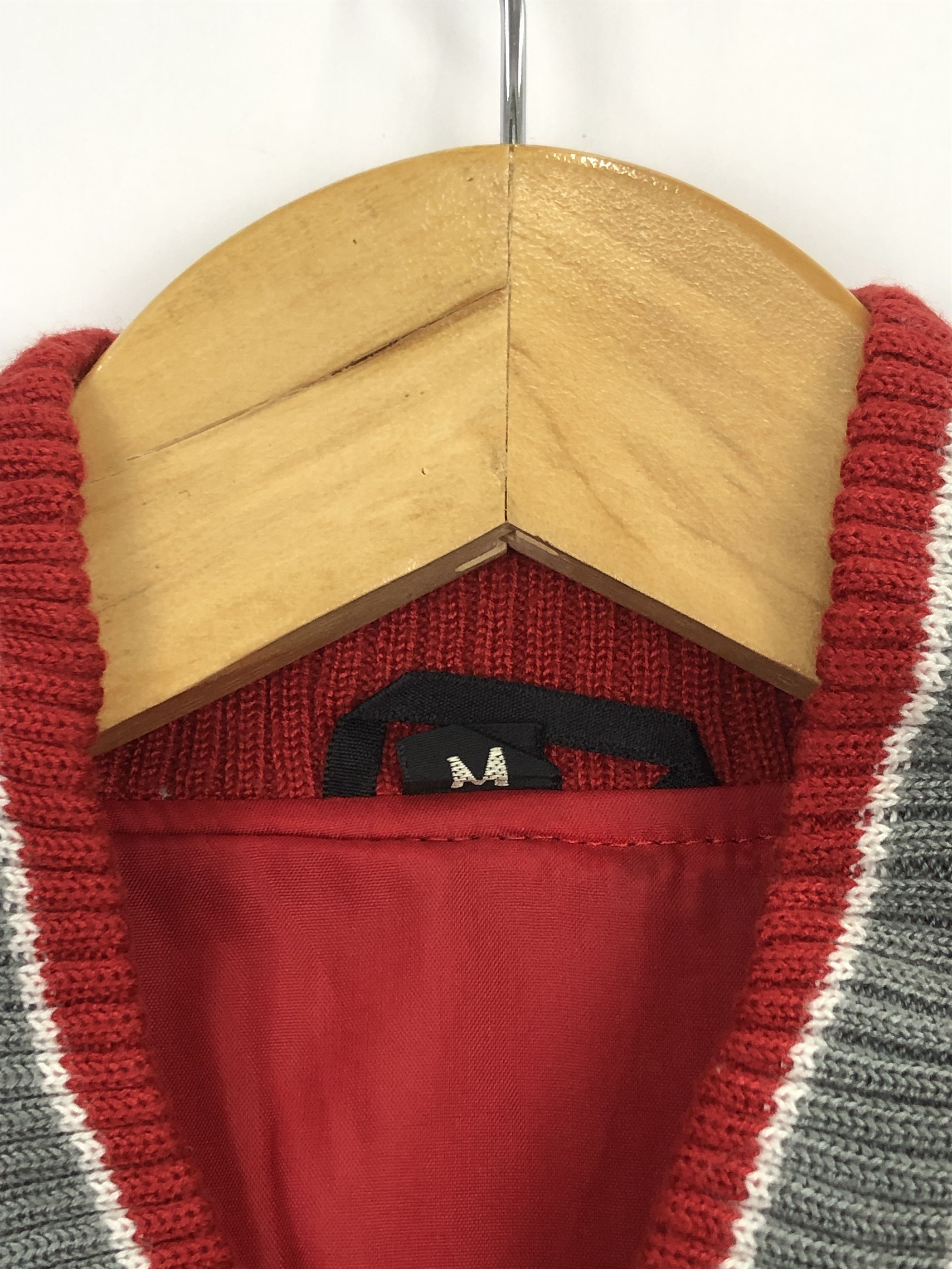 Japanese Brand Vintage 90s Japanese Brand Wool Varsity Jacket Red V0349 Size US M / EU 48-50 / 2 - 6 Thumbnail