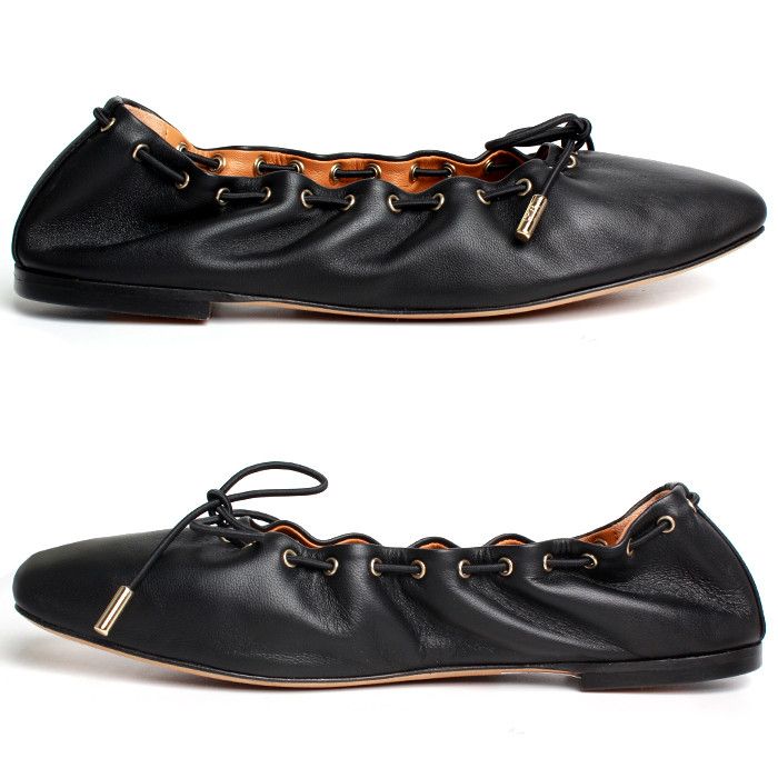 Chloe o1loc1c1024 Oracia Ballerinas in Black Size US 10 / IT 40 - 1 Thumbnail