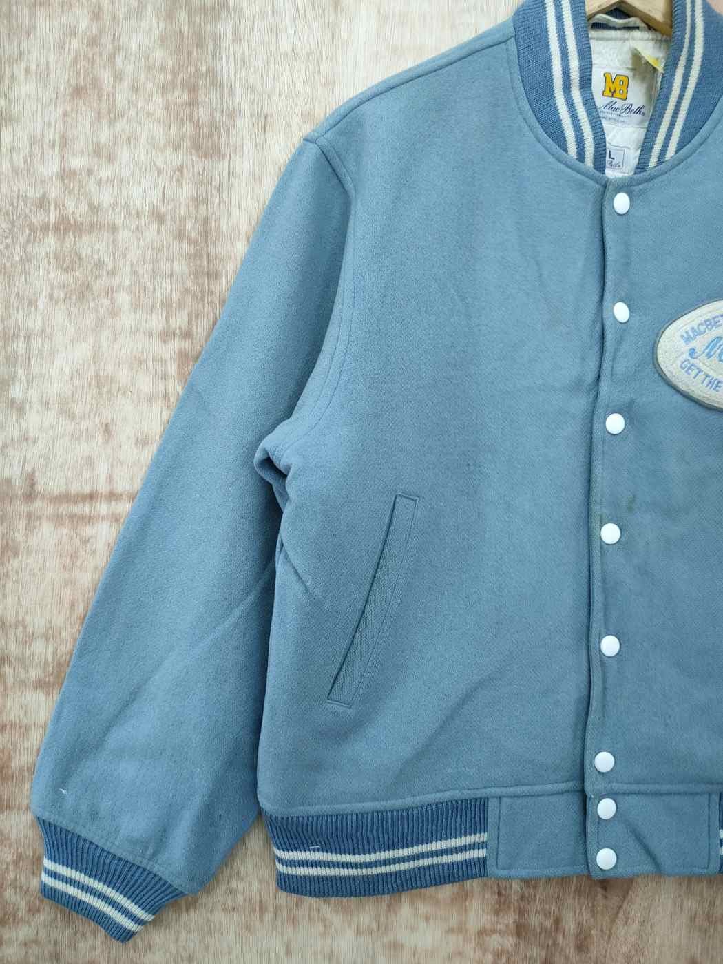 Macbeth MacBeth light blue wool varsity vintage jacket #4098DLAL Size US L / EU 52-54 / 3 - 2 Thumbnail