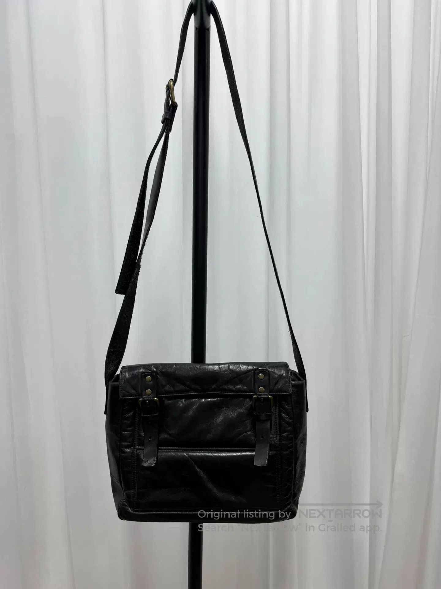 Dries Van Noten Dries Van Noten Waxed Leather Messenger Bag. Size ONE SIZE - 2 Thumbnail