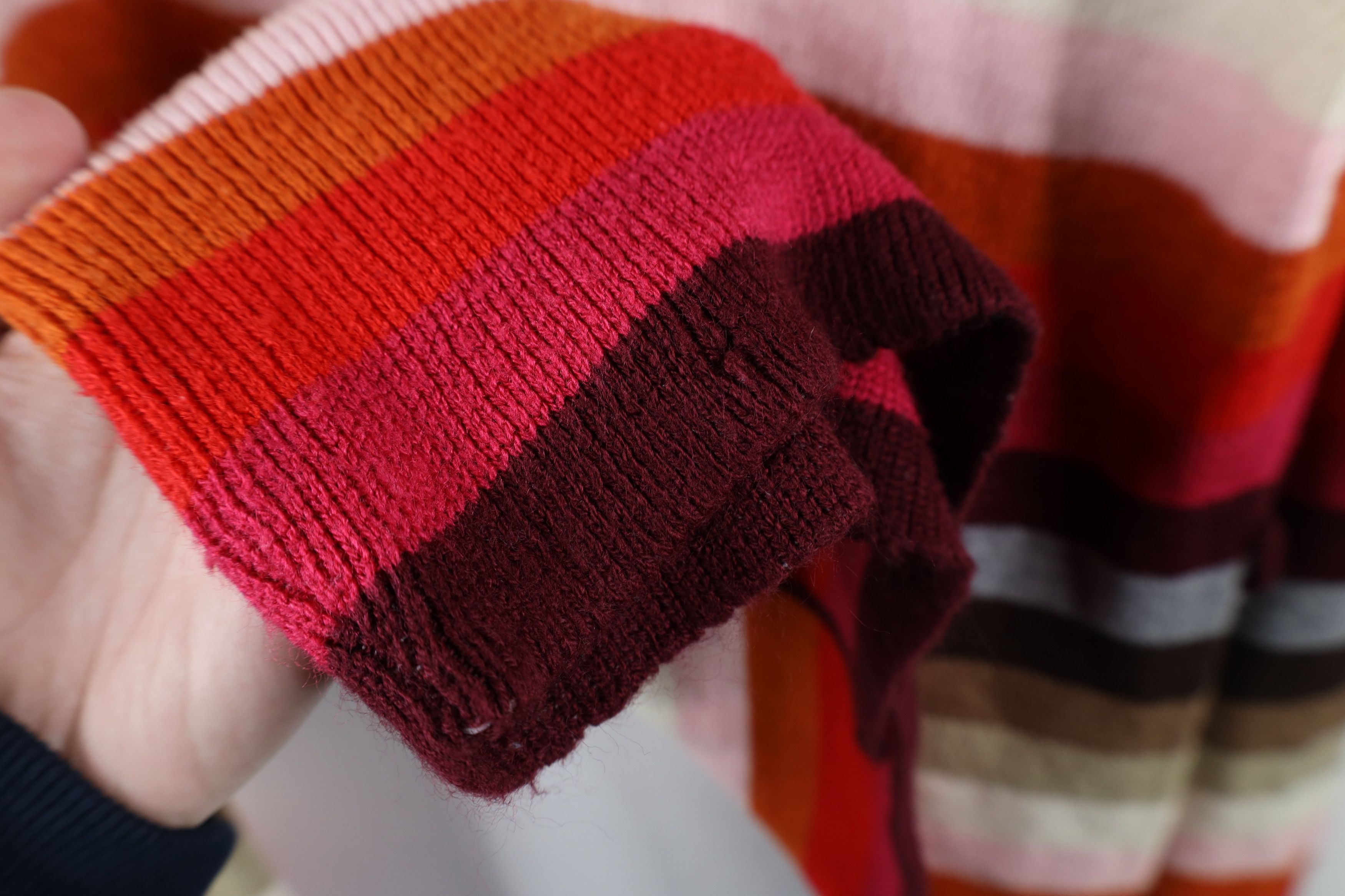 Vintage Vintage 90s Y2K Babydoll Striped Hooded Knit Sweater USA Size S / US 4 / IT 40 - 10 Thumbnail