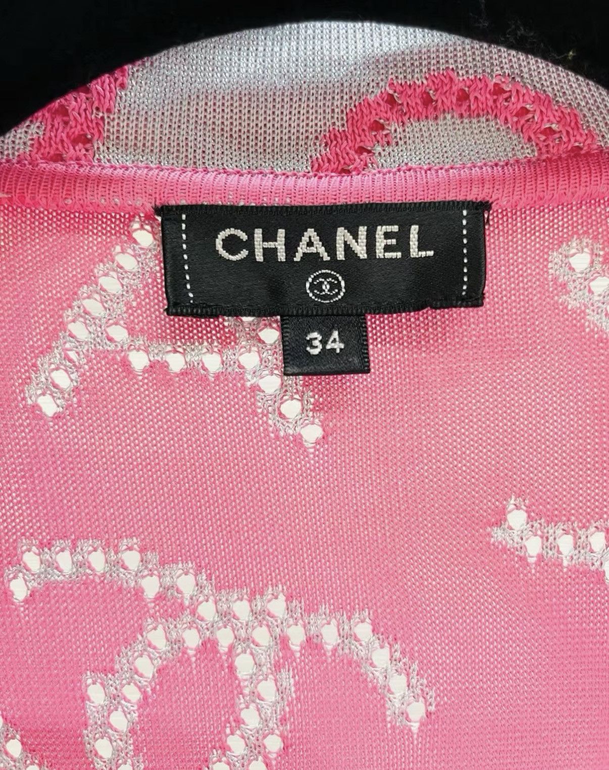 Chanel Chanel Classic Grey-Pink Embroidered Logo Long Cardigan J33 Size XS / US 0-2 / IT 36-38 - 5 Thumbnail