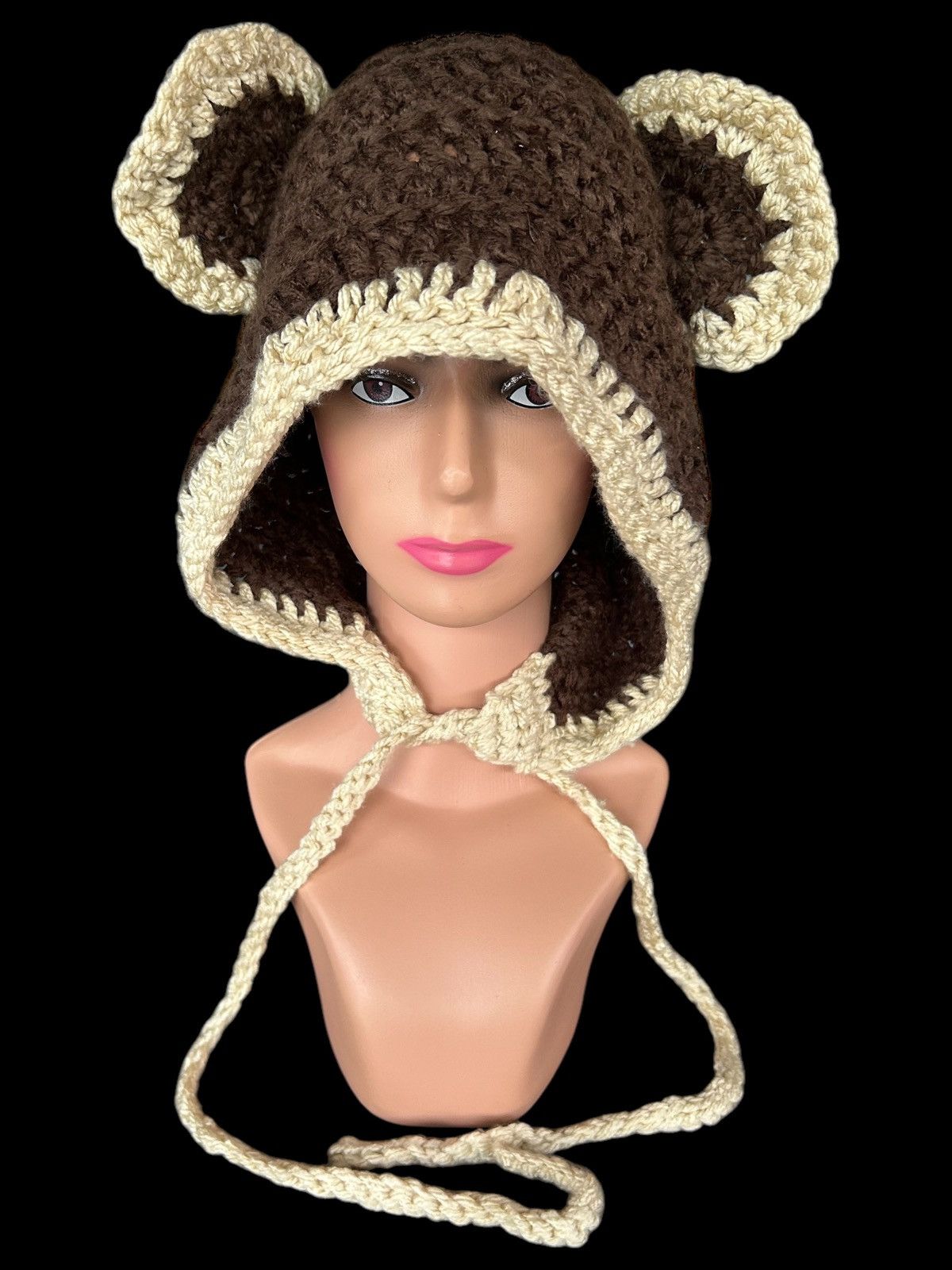 Japanese Brand × Kapital × Vintage Crochet Knitted Bunny Handmade big Beanie Hats Size ONE SIZE - 1 Thumbnail