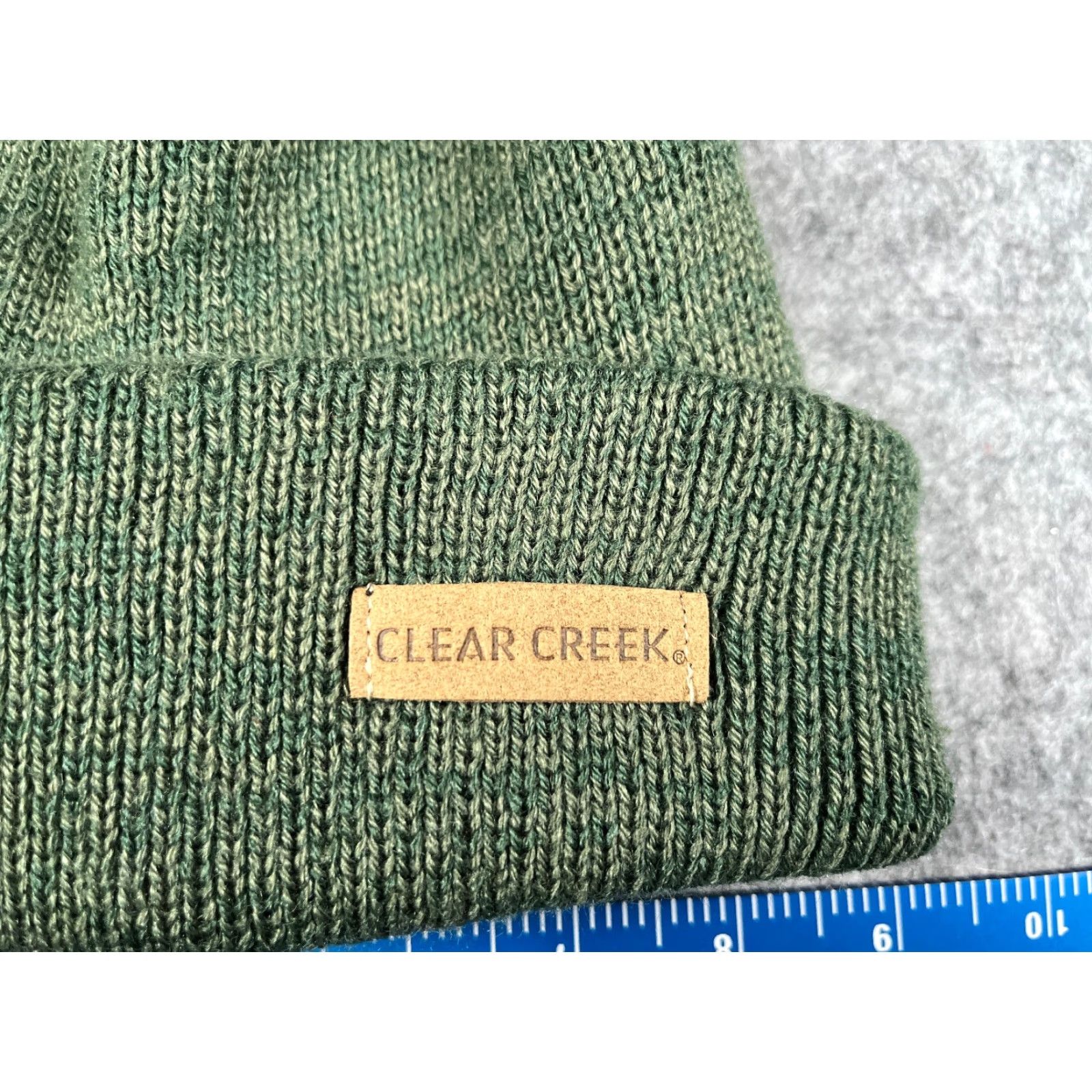 Vintage Gold Medal Beanie Adult One Size Green Knit 100% Acrylic Ski Clear Creek Toque Size ONE SIZE - 2 Thumbnail