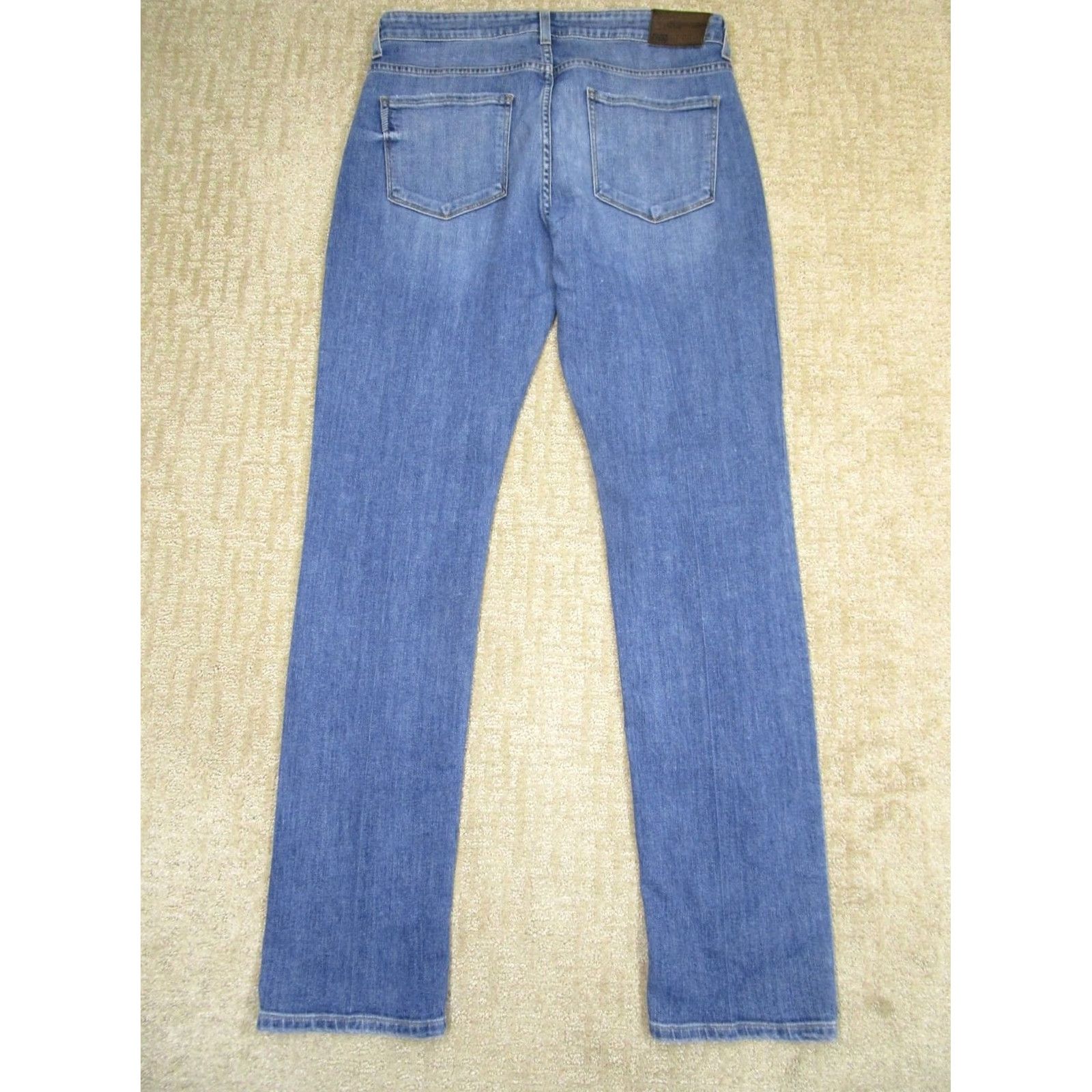 Paige Paige Federal Jeans Men 33 Blue Straight Slim Denim Light Wash 5-Pocket Logo 34 Inseam Regular Size Type: Jeans Size US 33 - 3 Thumbnail