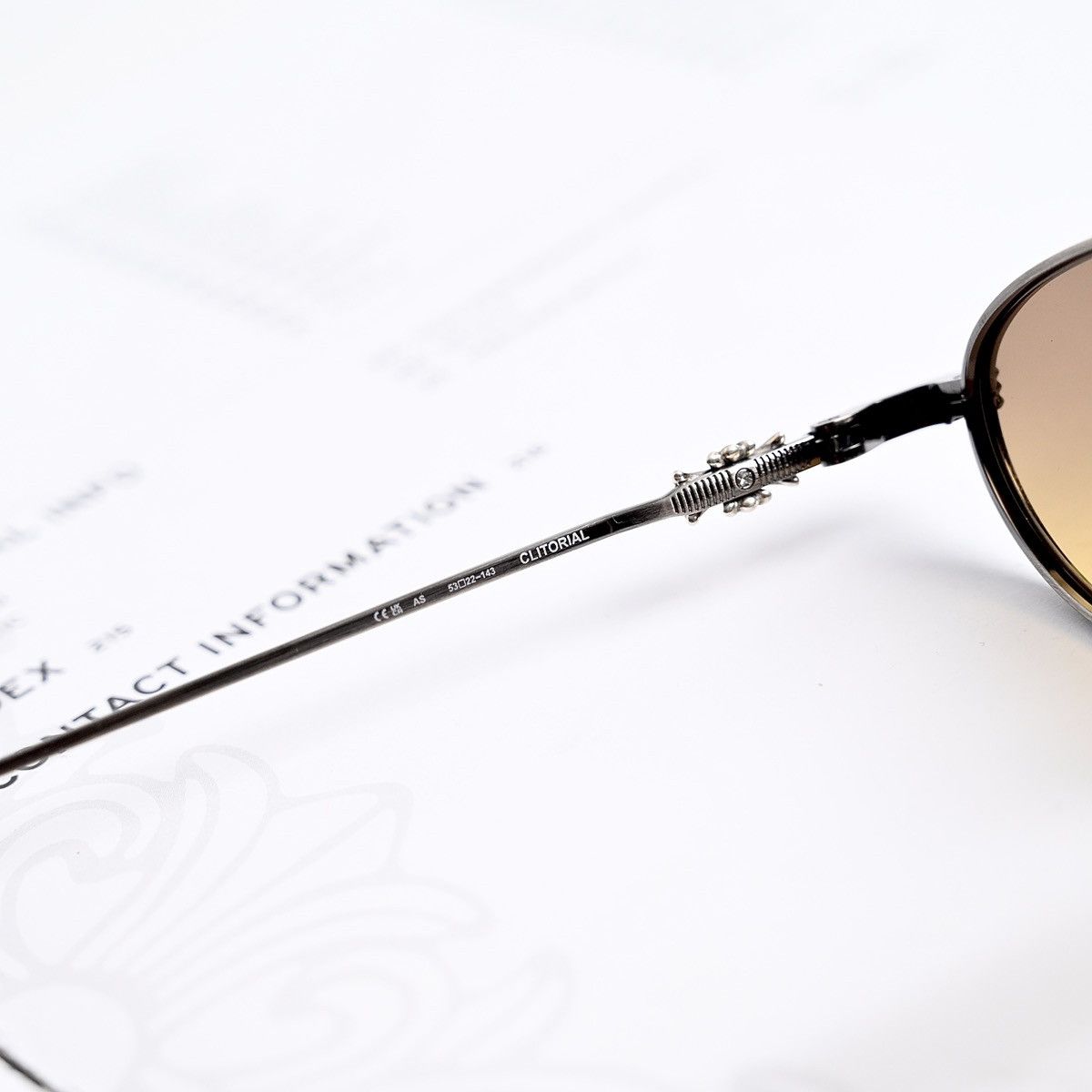 Chrome Hearts CHROME HEARTS CLITORIAL ANTIQUE SILVER SUNGLASSES Size ONE SIZE - 6 Thumbnail