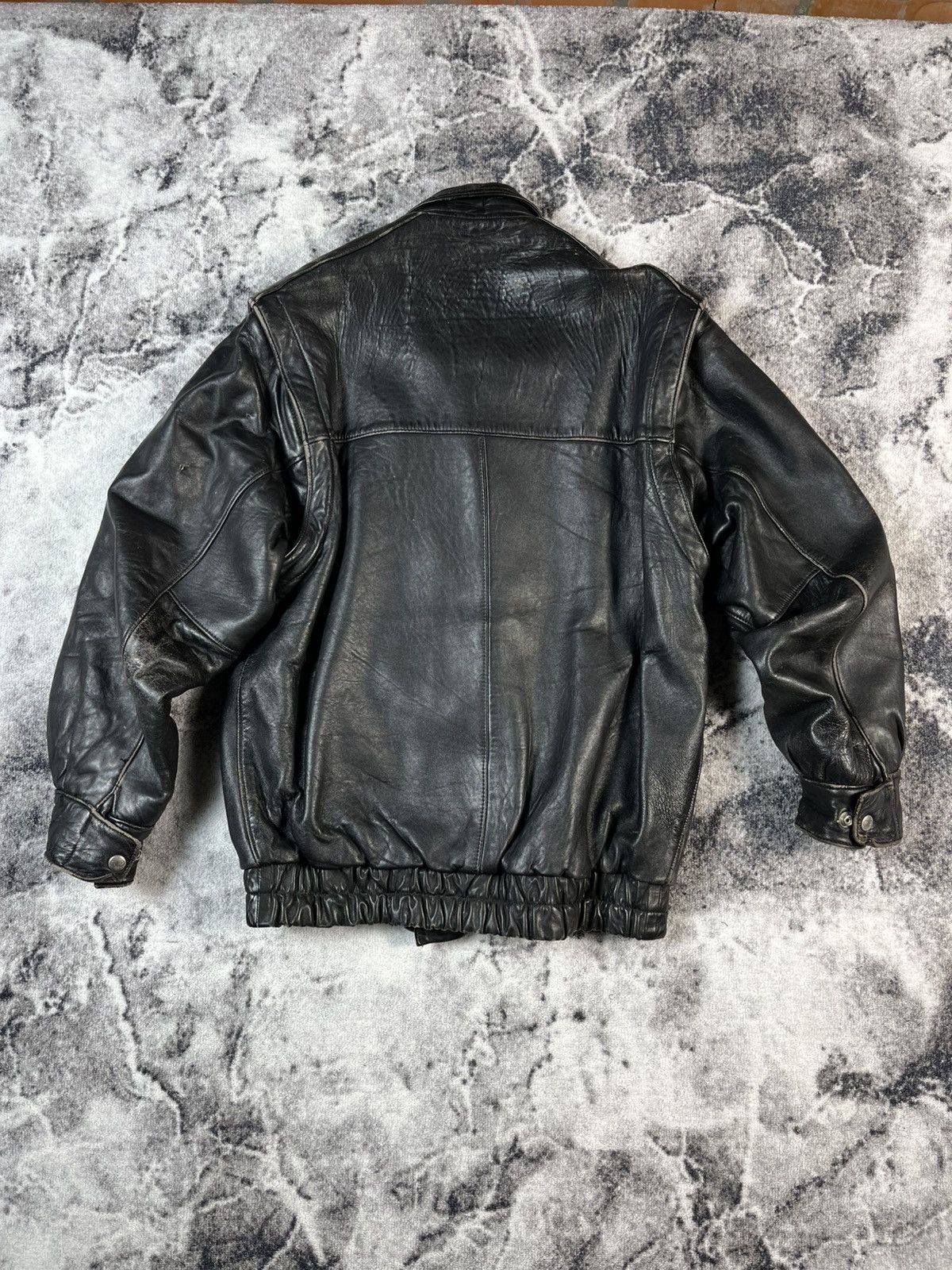 Other Vintage Segura Leather Bomber Jacket France 90s Black Size US M / EU 48-50 / 2 - 16 Thumbnail