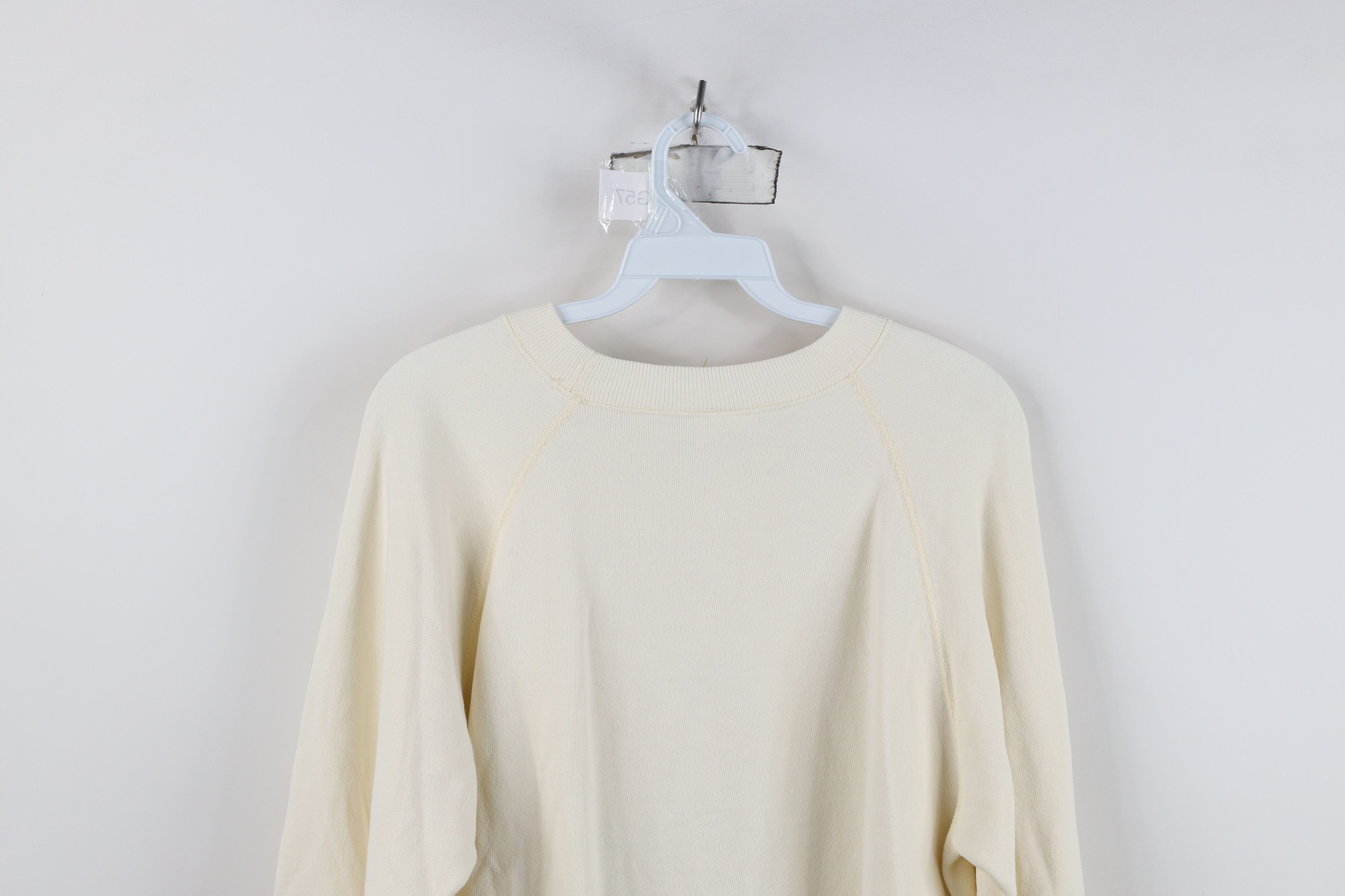 Vintage Vintage 80s 90s Streetwear Crewneck Sweatshirt Cream USA Size L / US 10 / IT 46 - 13 Thumbnail