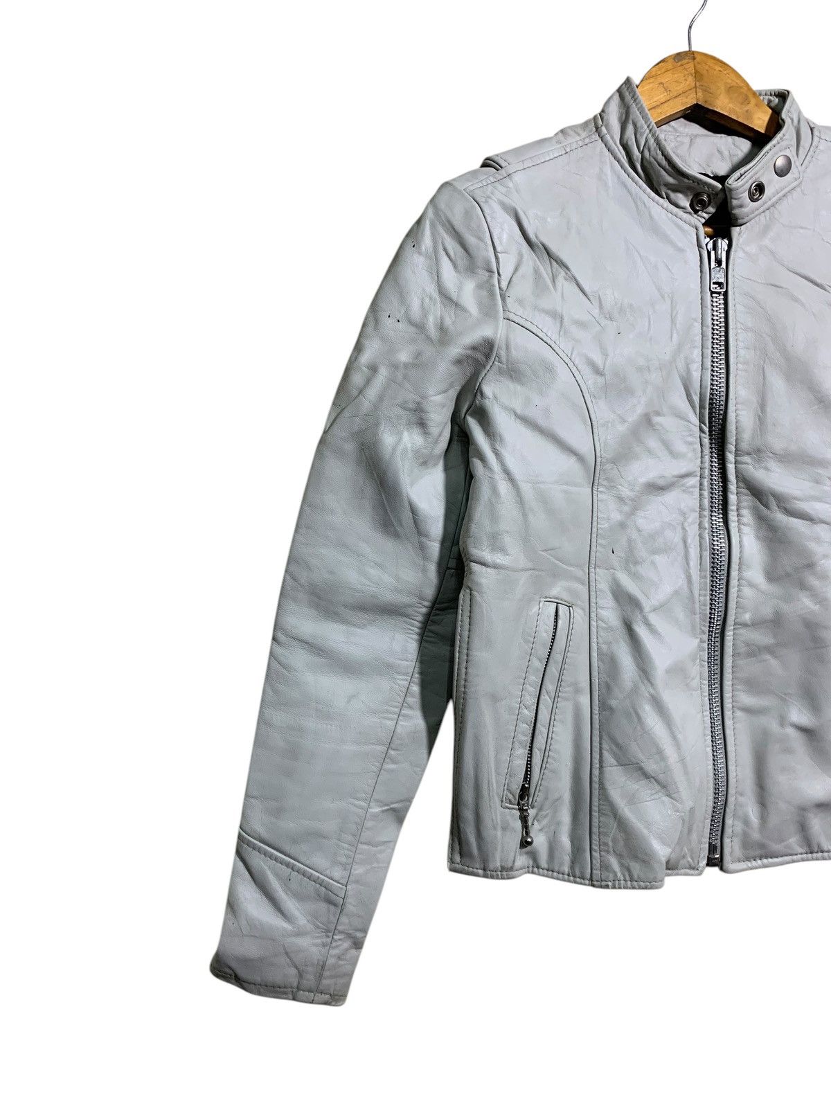 Genuine Leather 🔥GENUINE LEATHER BIKERS JACKETS WHITE Size US S / EU 44-46 / 1 - 2 Thumbnail