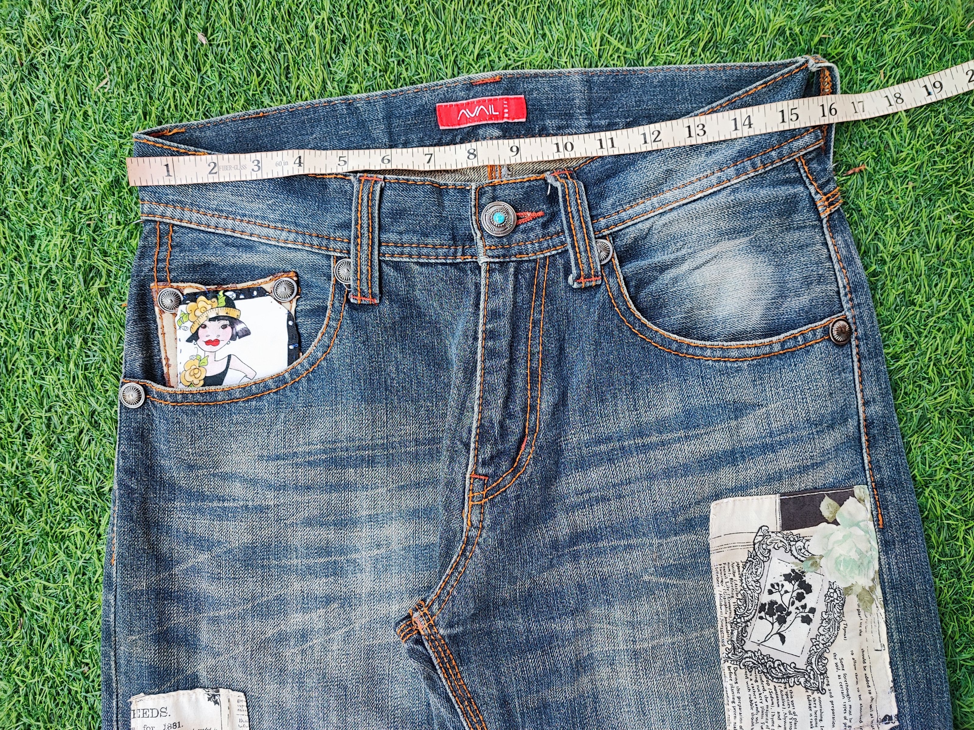 Undercover Avail Patchwork Art Jeans Punk Style Size US 31 - 3 Thumbnail