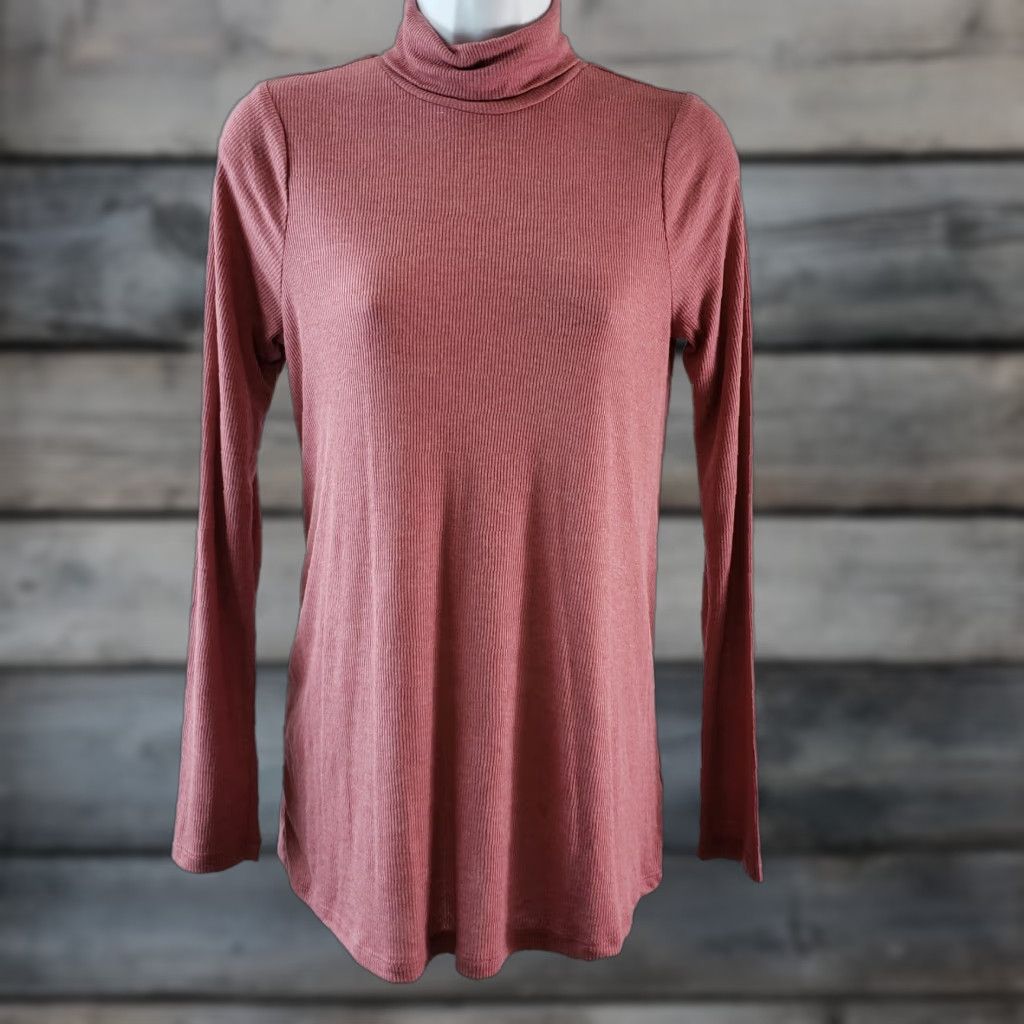 Vintage The Nines by Hatch Womens Ribbed Turtleneck Sz Medium Dusty Rose Long Sleeve Shirt Maternity Blouse Womens Size M / US 6-8 / IT 42-44 - 1 Thumbnail