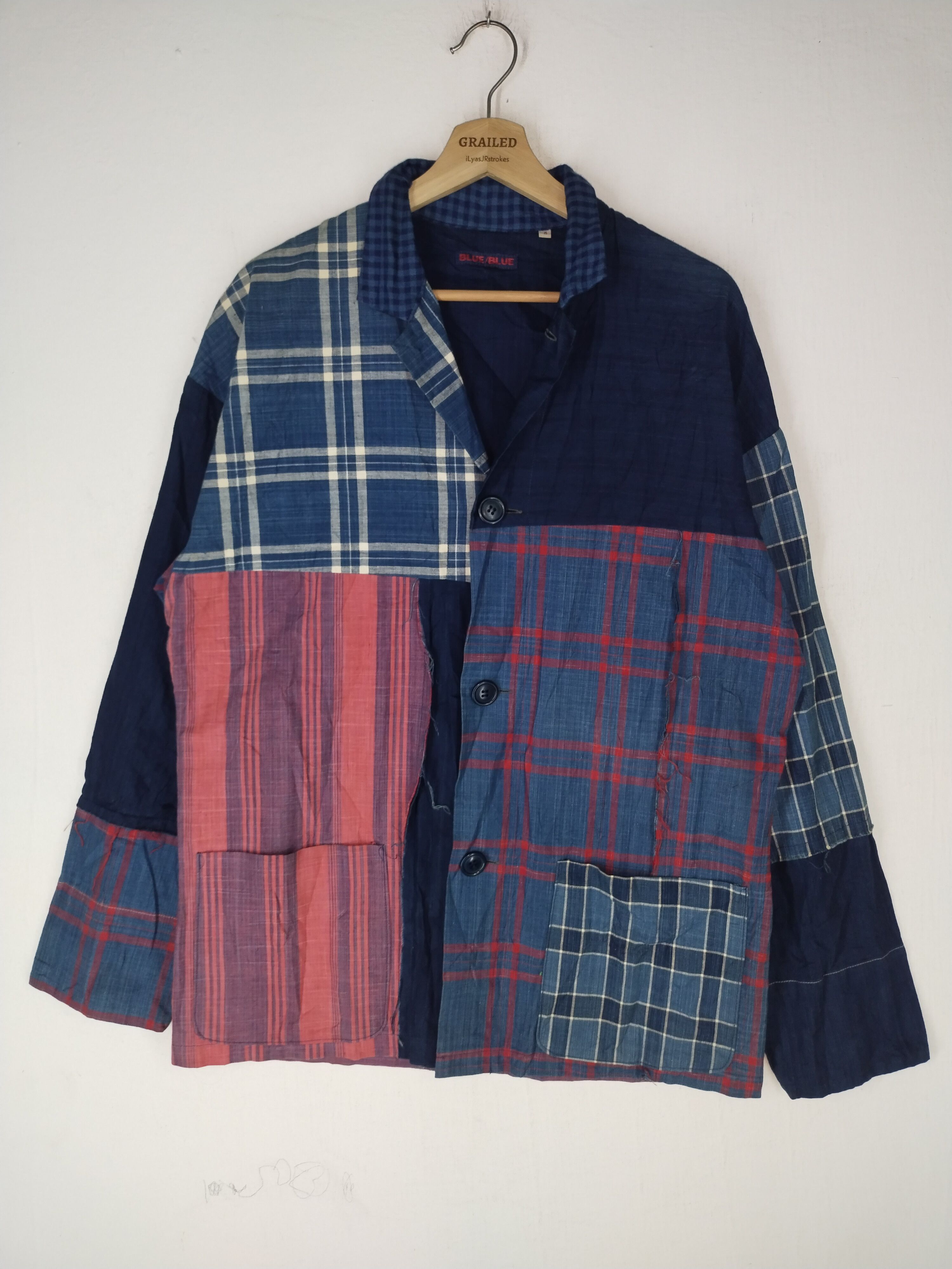 Blue Blue Japan Vintage Blue/Blue Patchwork Jacket Size US M / EU 48-50 / 2 - 3 Thumbnail