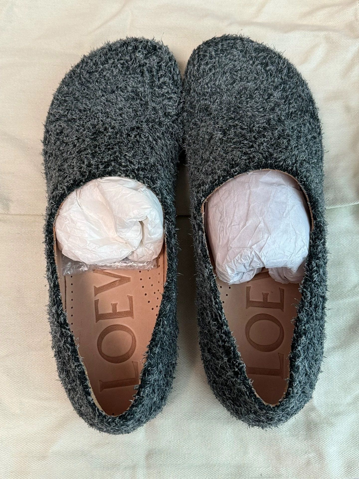 Loewe Loewe Campo fur light suede flat gray 38 Size US 7.5 / IT 37.5 - 5 Thumbnail