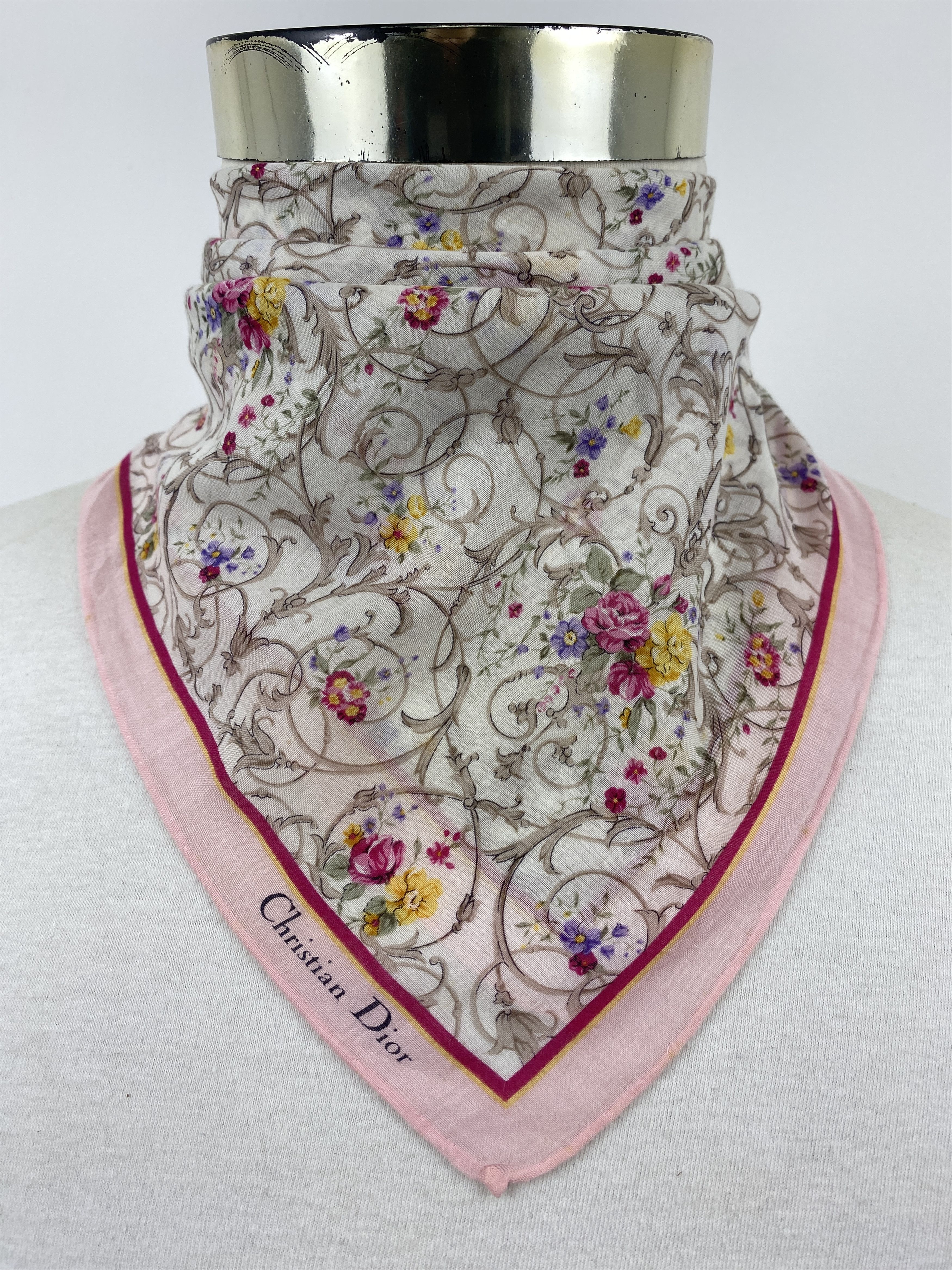 Christian Dior Monsieur Christian Dior Bandana / Handkerchief / Neckerchief HKC0790 Size ONE SIZE - 1 Thumbnail