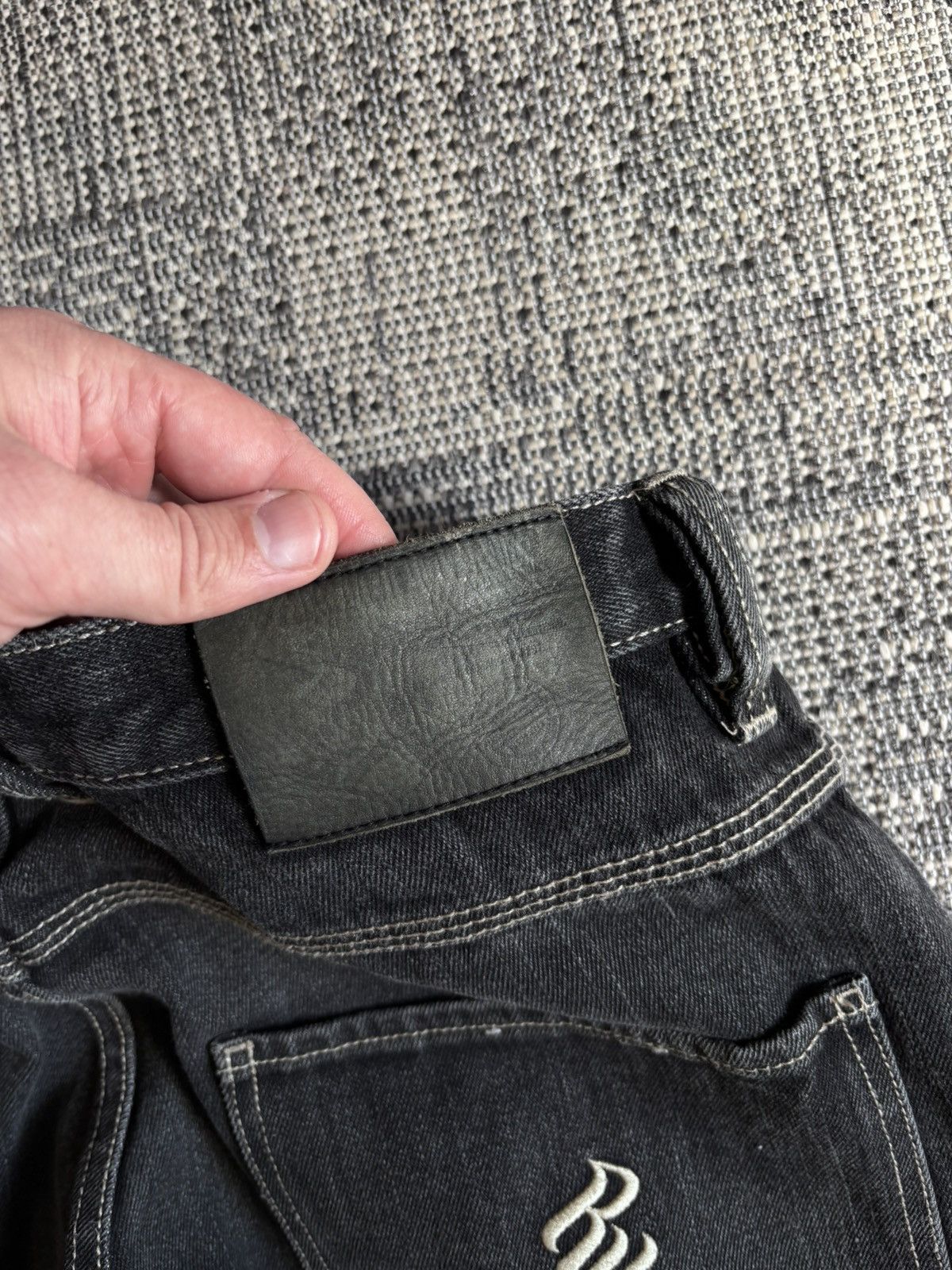 Rocawear Vintage Rocawear Sk8 Baggy Carpenter Jeans Black Faded Size US 36 / EU 52 - 4 Thumbnail