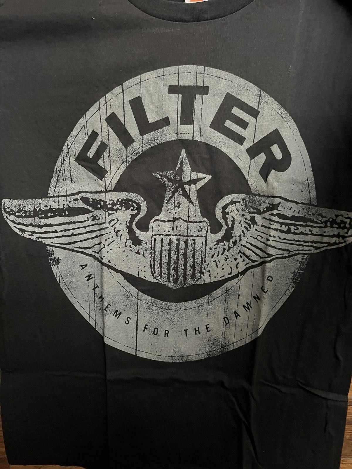 Designer Filter Band Tee Anthems For the Damned Promo T-shirt - M Size US M / EU 48-50 / 2 - 3 Thumbnail