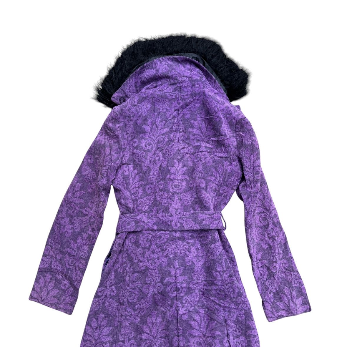 Vivienne Tam Vivienne Tam Velvet Embossed Coat With Removeable Fur Size S / US 4 / IT 40 - 9 Thumbnail