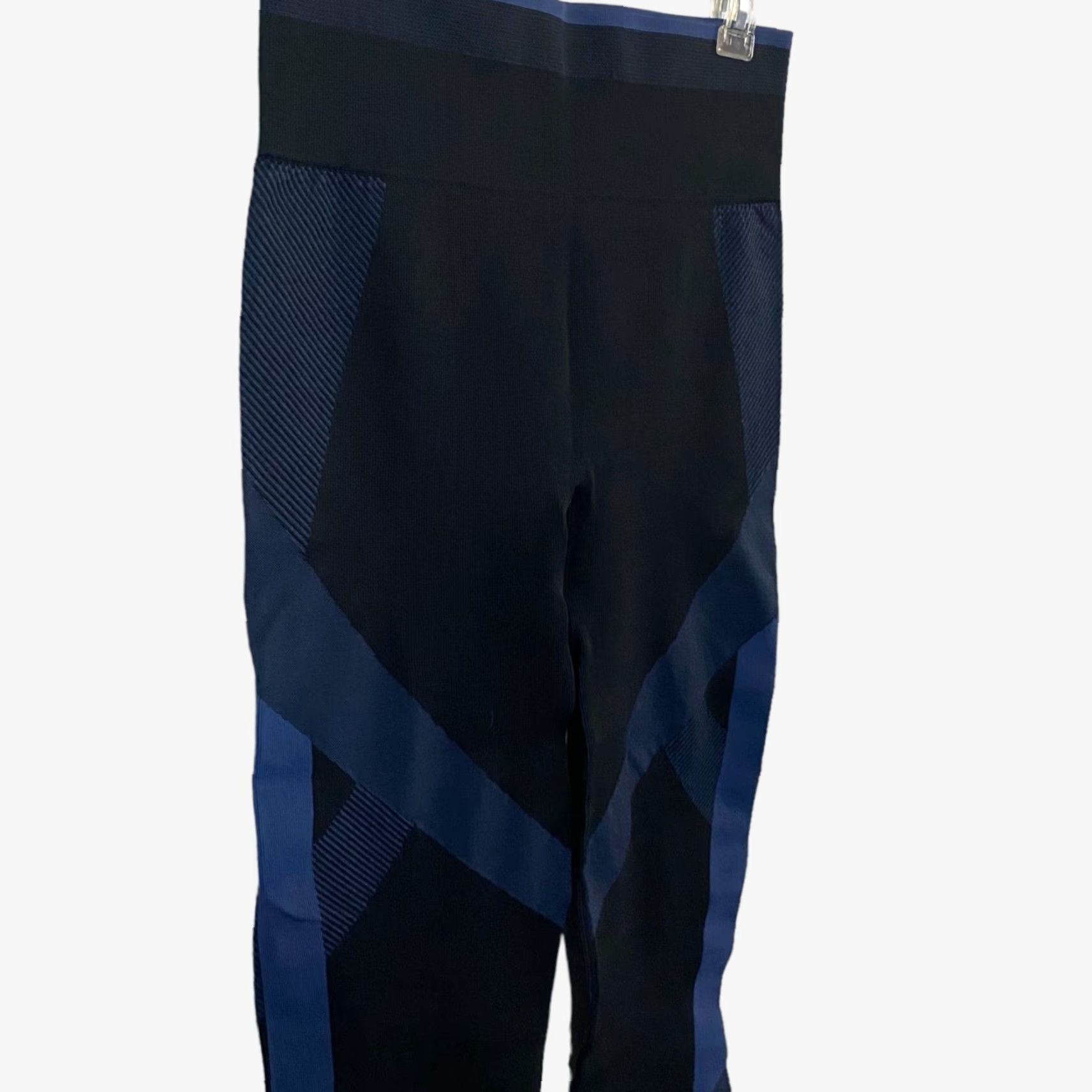 Victoria's Secret VICtoria's Secret Pink High-Waisted Ribbed Leggings L Black Blue Leggings Womens L Size 36" / US 14 / IT 50 - 4 Thumbnail