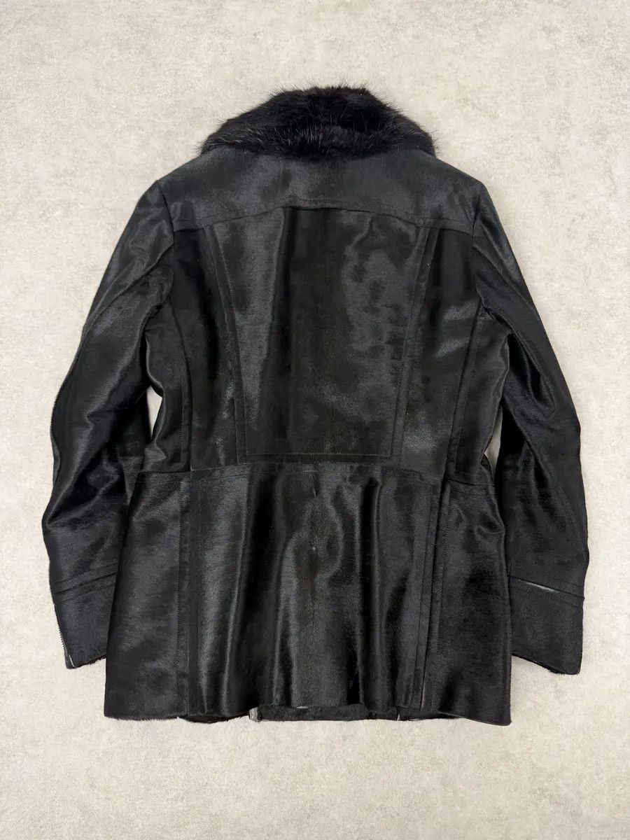 Gucci 2000s Gucci Black Pony Fur Leather Multi Zips Long Jacket by Tom Ford Size US M / EU 48-50 / 2 - 4 Thumbnail