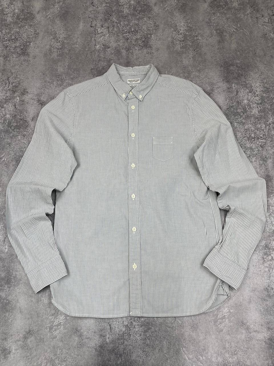Allsaints AllSaints Vintage Men Cotton Shirt Striped WhiteBlue Size S Size US S / EU 44-46 / 1 - 1 Thumbnail