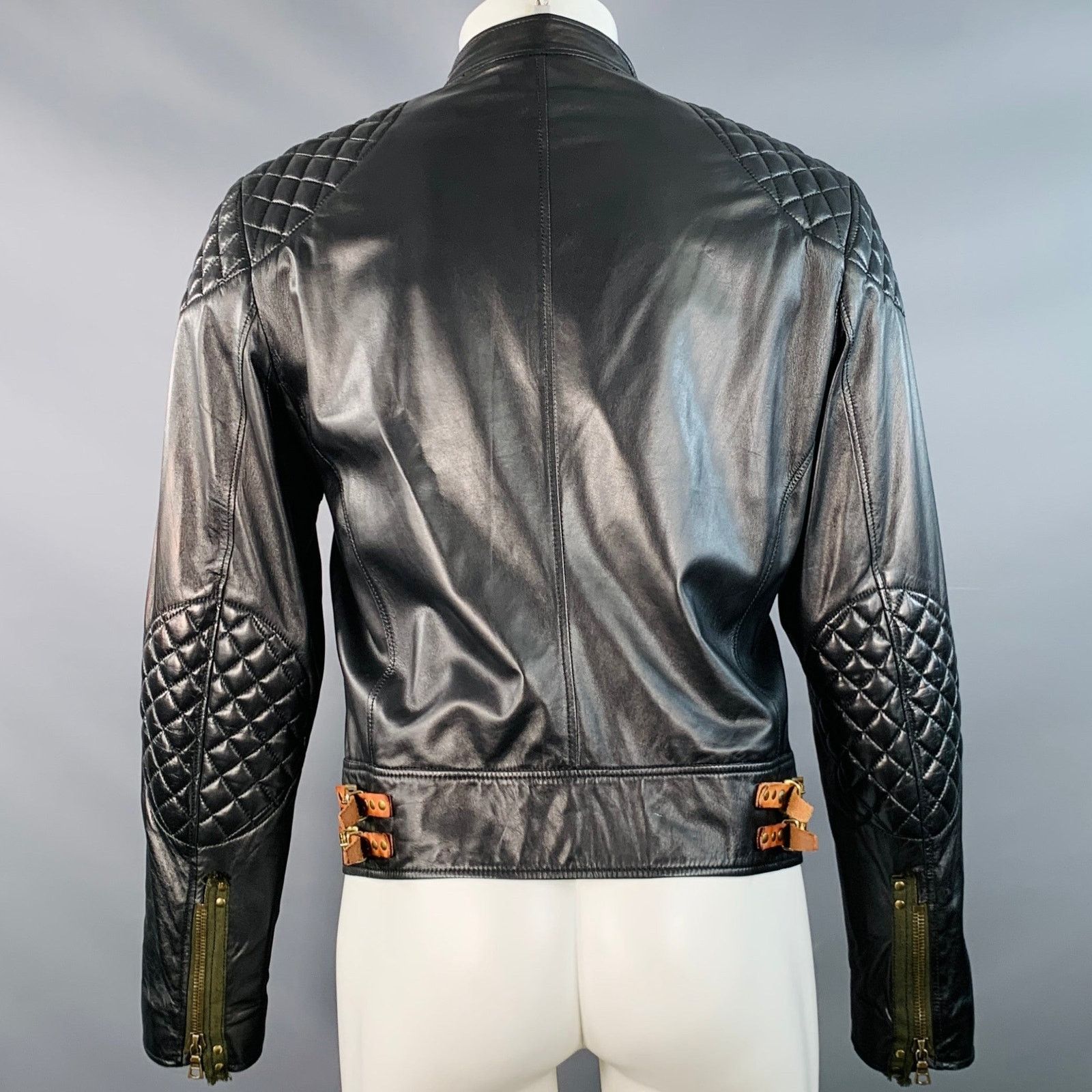 Paul Smith PAUL SMITH Size M Black Leather Quilted Biker Jacket Size US M / EU 48-50 / 2 - 3 Thumbnail