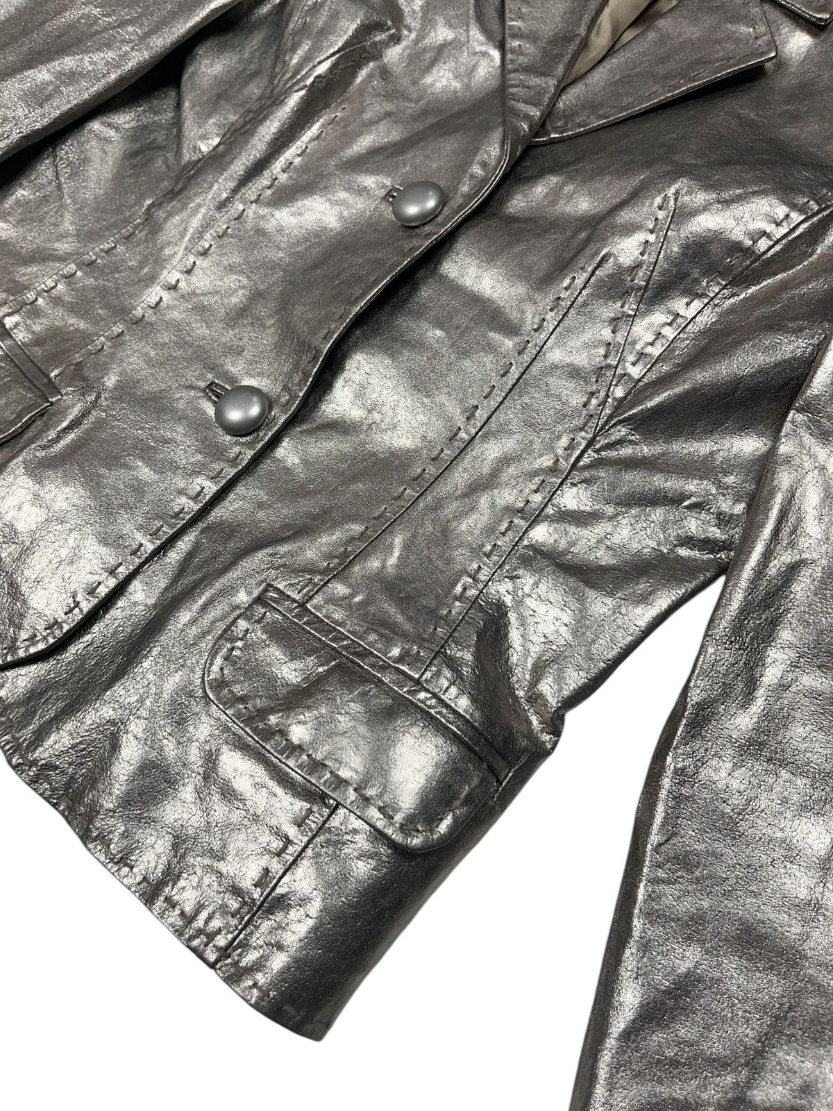 Vintage Vintage Benedikte Utzon Suede Jacket with Metal Foil Size M / US 6-8 / IT 42-44 - 4 Thumbnail