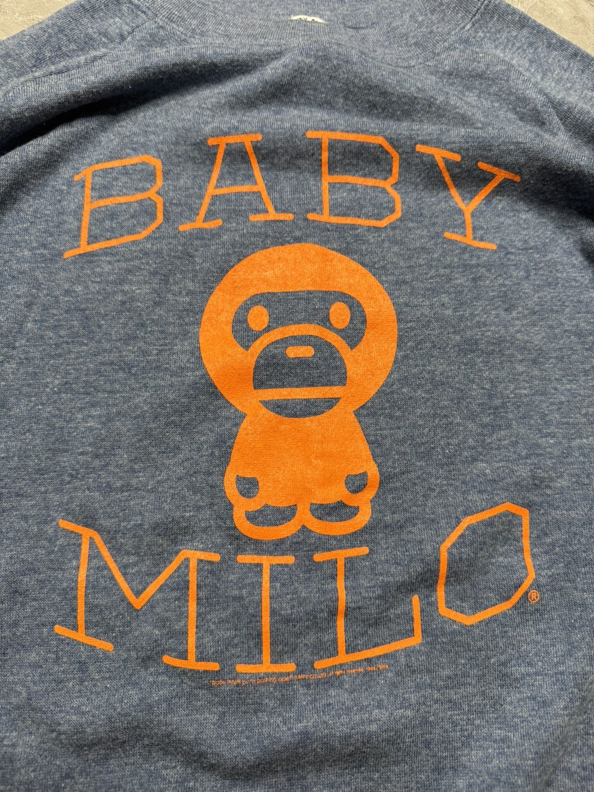 Bape OG Baby Milo Logo Sweatshirt acrylic cotton blend Size US L / EU 52-54 / 3 - 2 Thumbnail