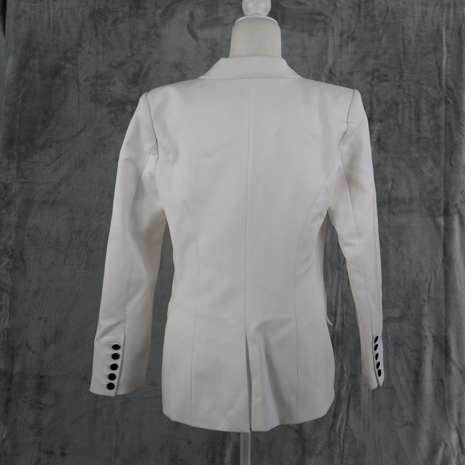 L'AGENCE L'AGENCE Double Breasted Blazer Women 6 White Black Tuxedo Size M / US 6-8 / IT 42-44 - 4 Thumbnail