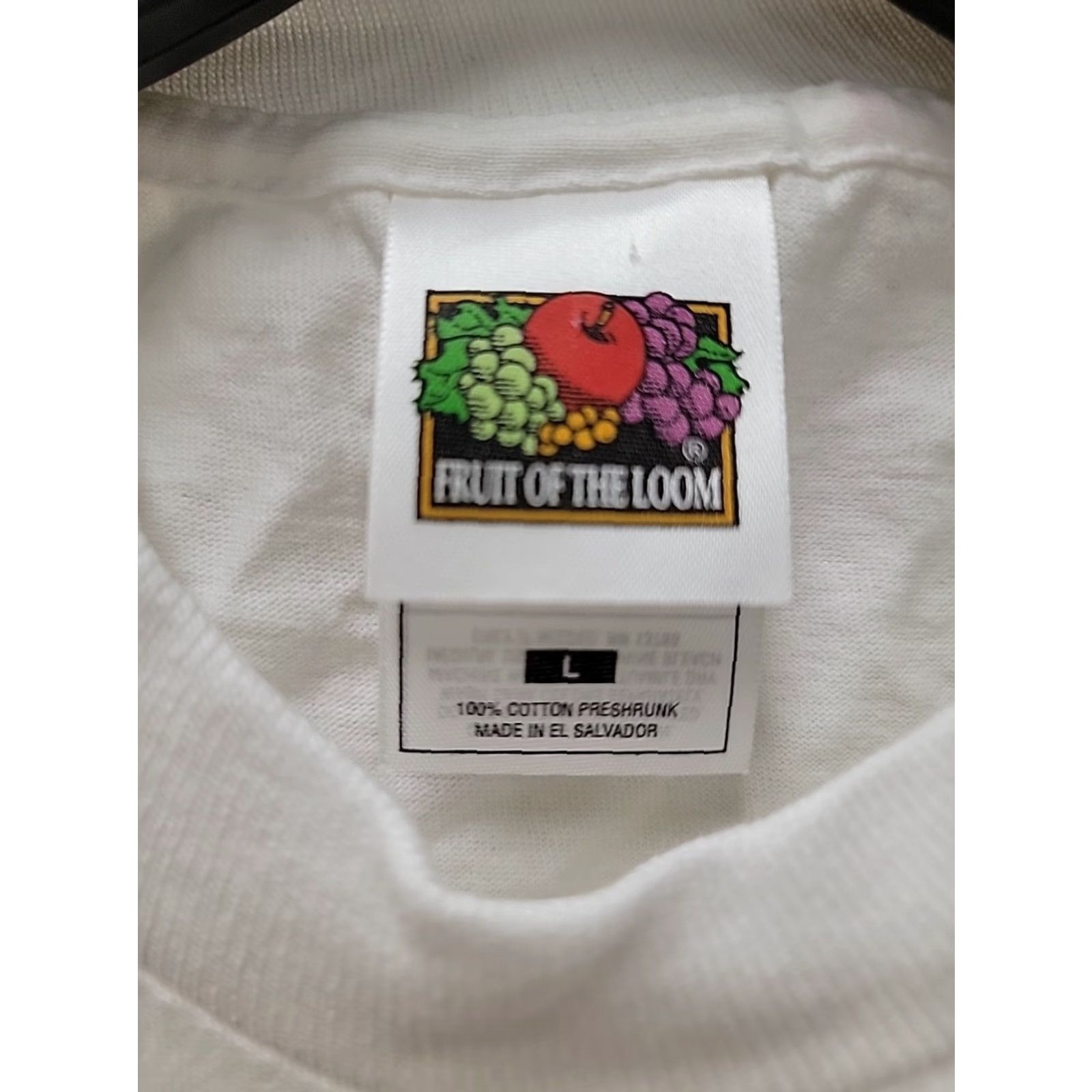 Fruit Of The Loom Fruit of the Loom Mens T-Shirt White 100% Cotton L Graphic Art Regular Chest 21 Length 28 Vintage False Size US L / EU 52-54 / 3 - 2 Thumbnail