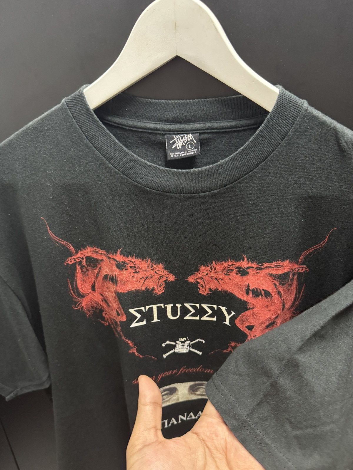 Stussy × Vintage Vintage y2k Stussy Rat Russia Font Very Rare Size US L / EU 52-54 / 3 - 6 Thumbnail
