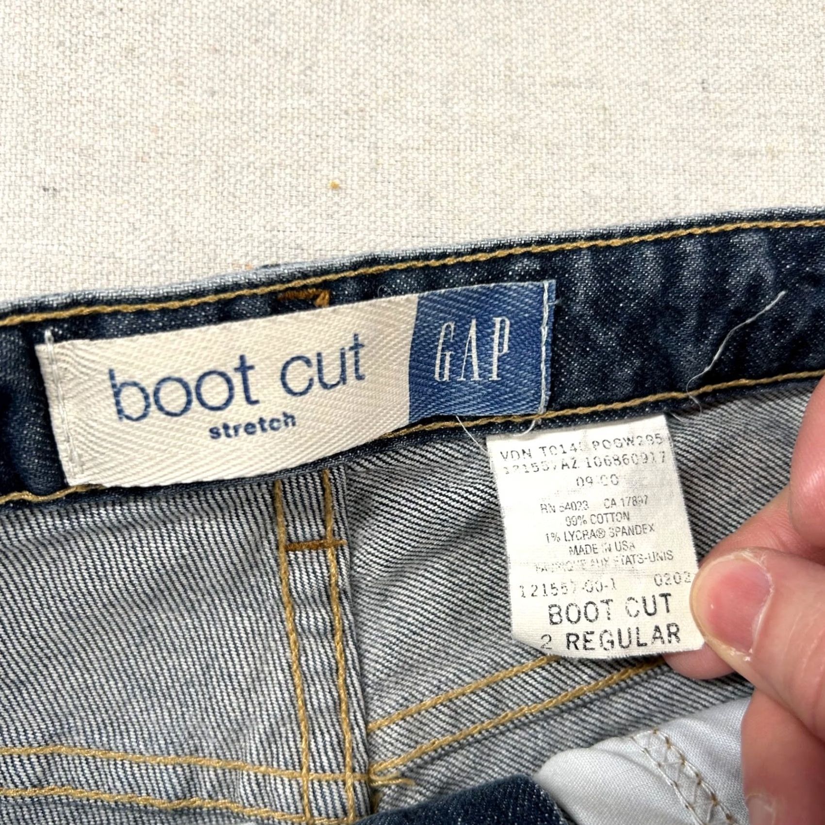 Gap VINTAGE Gap Jeans Womens 2 Regular Bootcut Denim Dark Wash 90s Y2K Stretch Blue Pants Womens Jeans Bootcut 5-Pocket Design Womens Mens? Size 26" / US 2 / IT 38 - 4 Thumbnail