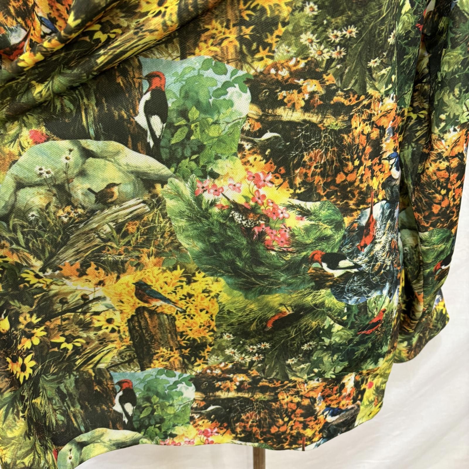 Other Vtg 70s homesewn floral foliage & birds dagger collar blouse Size M / US 6-8 / IT 42-44 - 5 Thumbnail