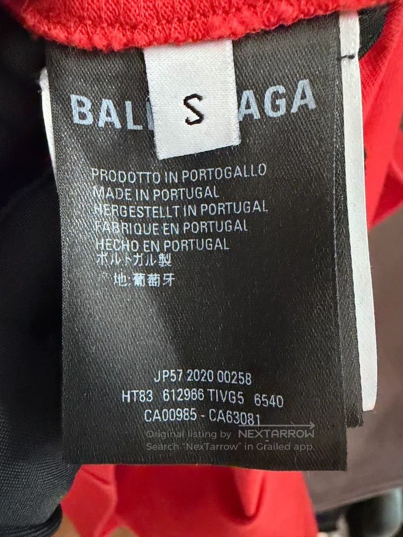 Balenciaga Balenciaga Red Front-Back Logo Short Sleeve T-Shirt Size US S / EU 44-46 / 1 - 3 Thumbnail