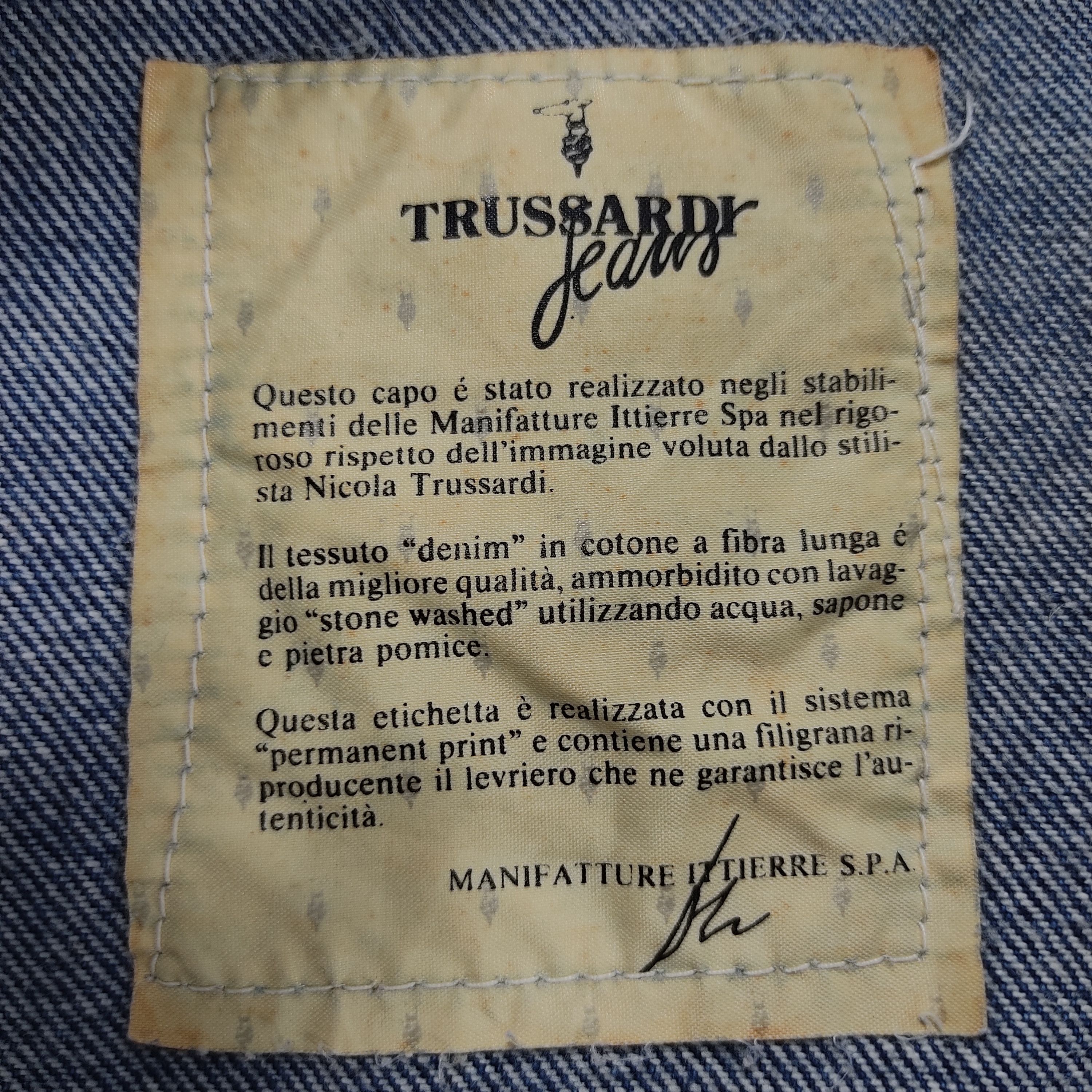 Trussardi × Vintage Vintage Trussardi Jeans Blue Wash L637 Size US 29 - 13 Thumbnail