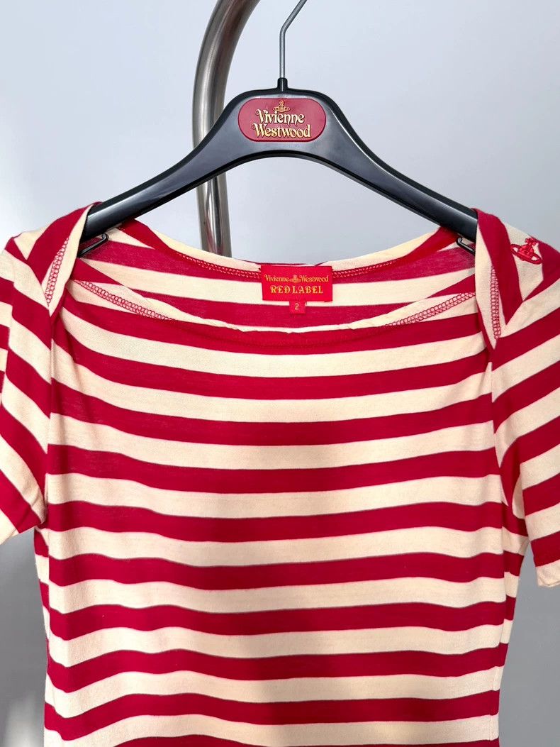 Vivienne Westwood Vivienne Westwood size2 Striped short-sleeved top T-shirt Size M / US 6-8 / IT 42-44 - 4 Thumbnail