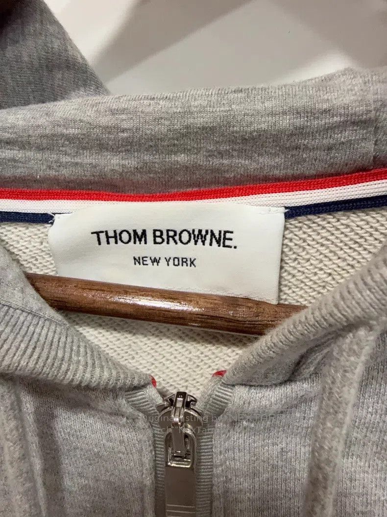 Thom Browne Thom Browne Gray Four Stripes Zip Hoodie Size US XXL / EU 58 / 5 - 3 Thumbnail
