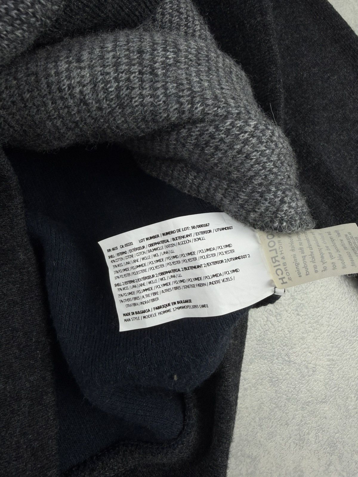 Woolrich Woolen Mills Woolrich Wool Zip Sweater Grey Black Men’s M Size US M / EU 48-50 / 2 - 9 Thumbnail